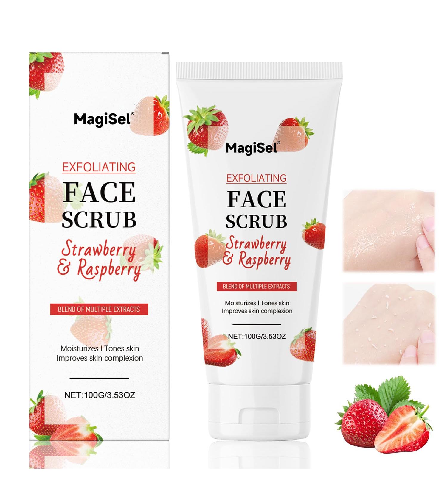 Gommage clat du teint Gommage R g n rant Strawberry Face Scrub limine cellules mortes & impuret s Extraits Naturels De Fraise Hydratant Teint clatant Pour Tous Types De Peau 100G - Buy Online on GoSupps.com