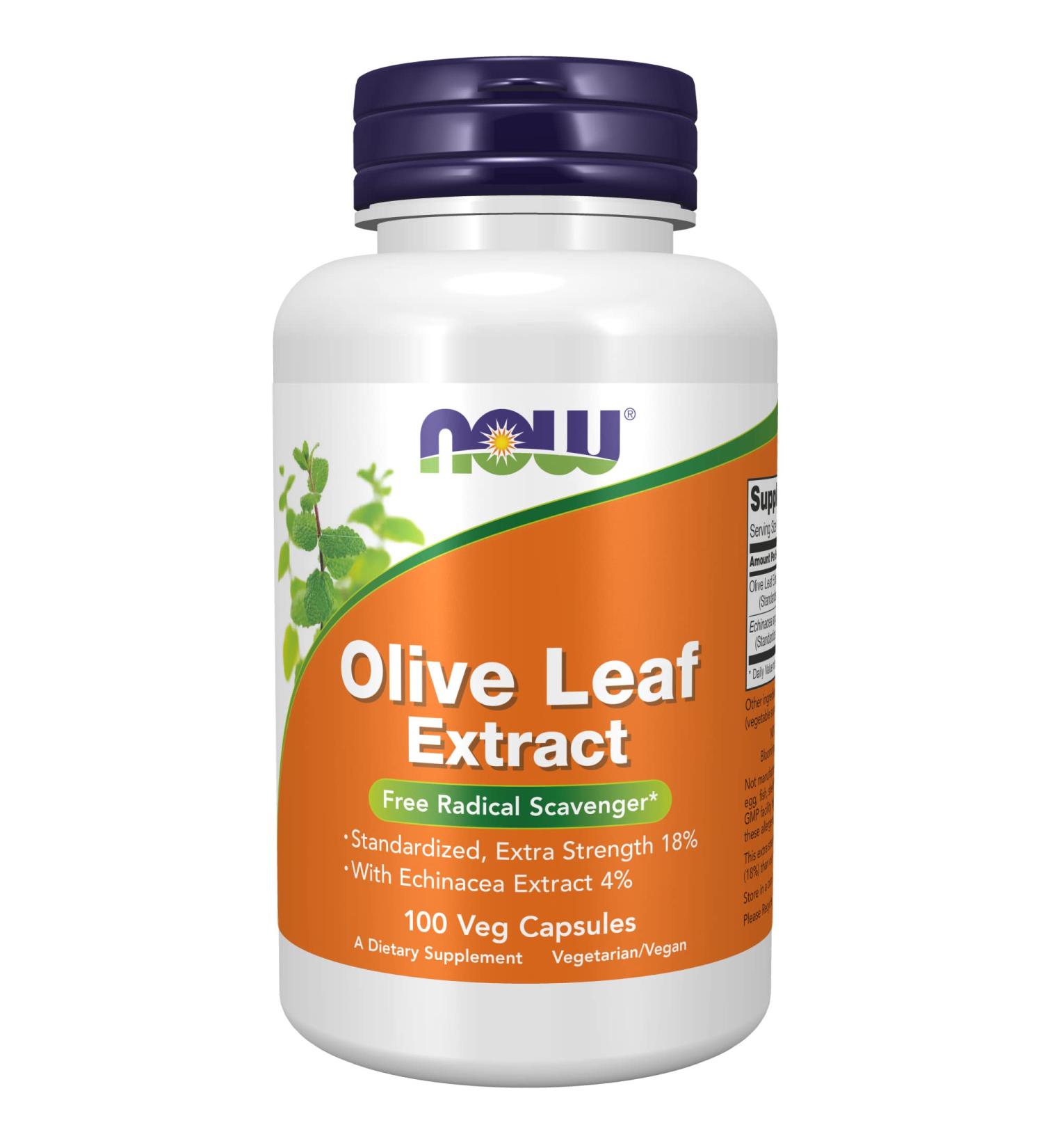 Now Foods Olive Leaf Extract 100 Veg Capsules - Natural Immune Support & Antioxidant - Buy Online on GoSupps.com
