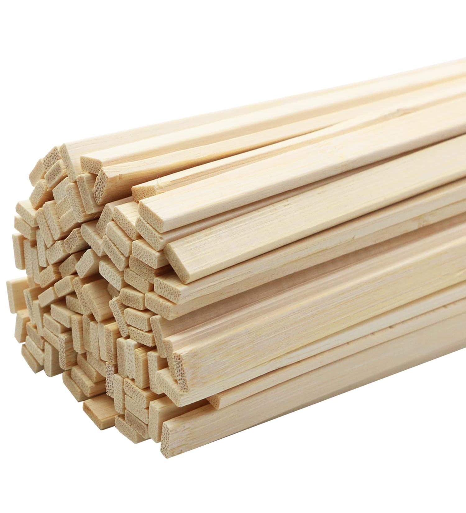Fansunta 15 Inch Natural Bamboo Craft Sticks - 100pcs Extra Long Wooden Strips for Projects | 3/8 Inch Width - Buy Online on GoSupps.com