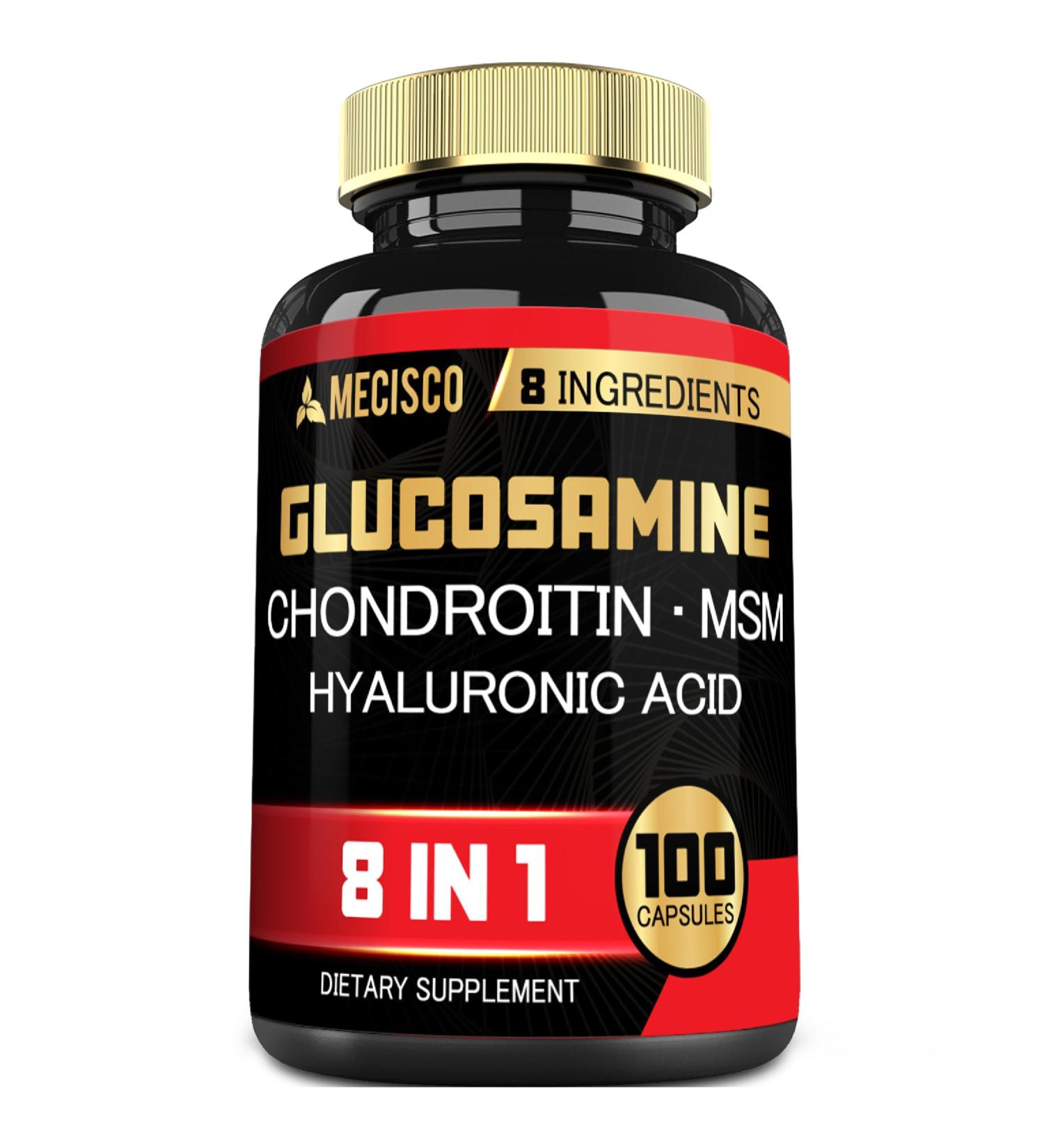 Mecisco 7000mg Glucosamine Chondroitin MSM with Immune Supplement - Support Bone Joint Health Immune System & Overall Health - 100 Capsules - Buy Online on GoSupps.com
