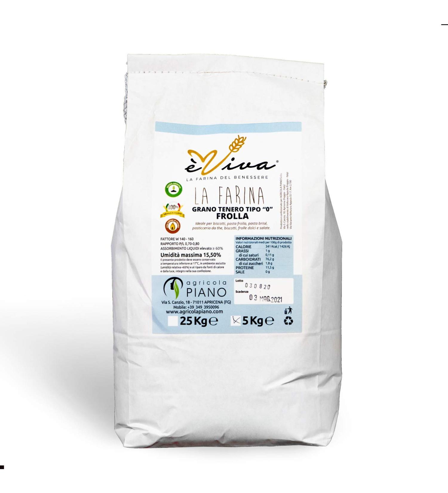 ALL-PURPOSE FLOUR ITALIAN TYPE "0" COOKIES WITH WHEAT GERM KG 5