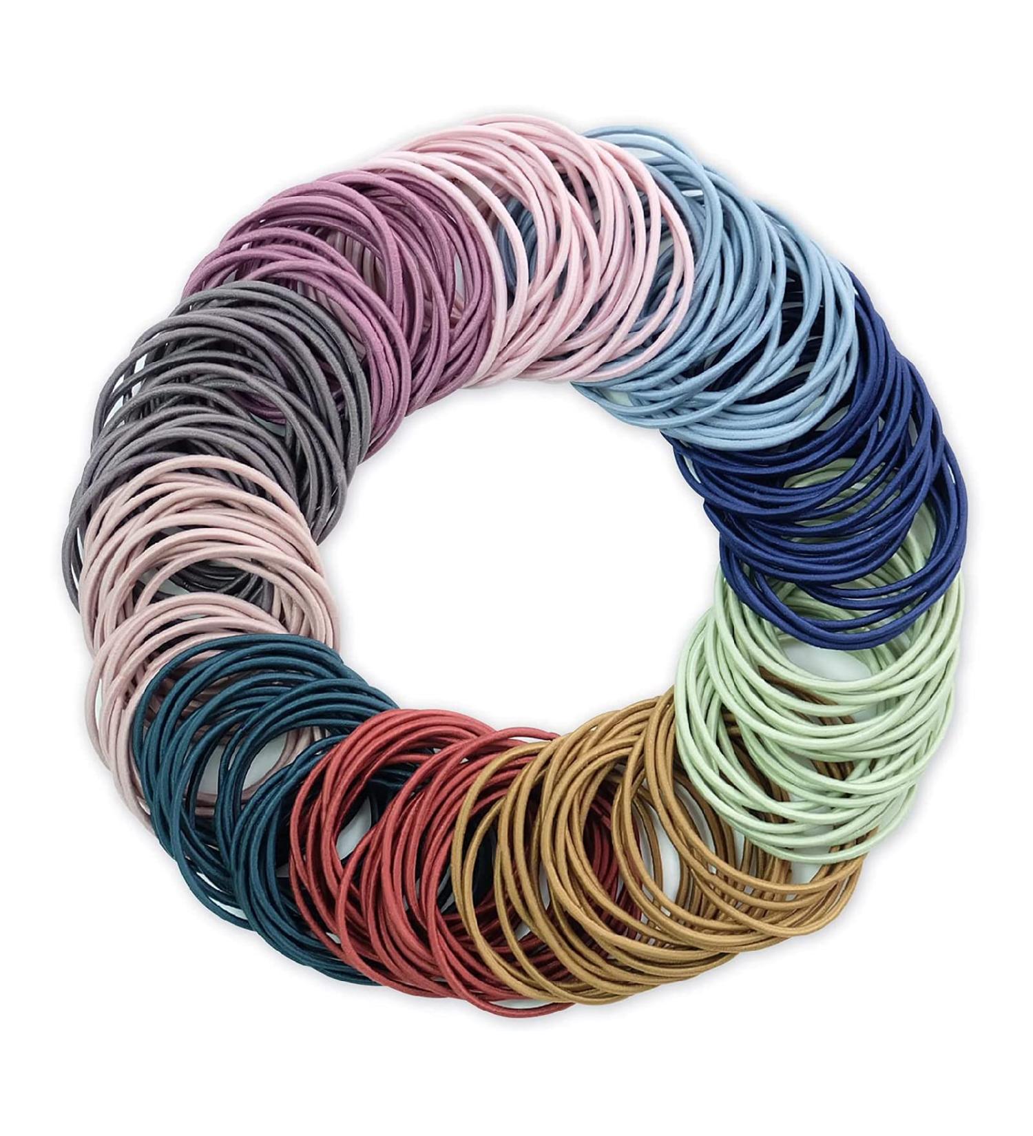 Hanyousheng Elastic Hair Bands Hair Ties 200 PCS - Multicolor Ponytail Holders for Women and Girls - Buy Online on GoSupps.com