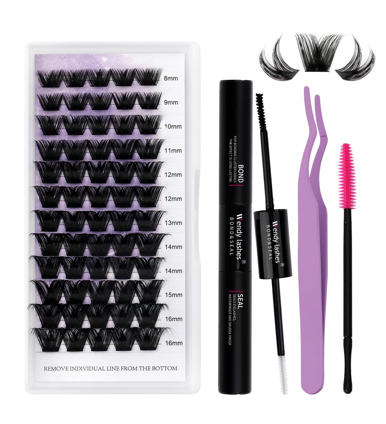 Premium Eyelash Extension Set - Cluster Lashes for DIY Lash Application | Long-lasting Lash Bond & Hold - Buy Online on GoSupps.com