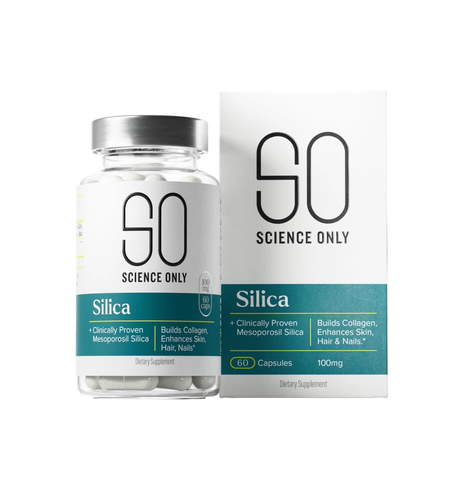 SO Science Only Clinically Proven Mesoporosil Silica - Builds Collagen. Enhances Skin Hair Nails. 2 Months Supply. 60 Capsules. - Buy Online on GoSupps.com
