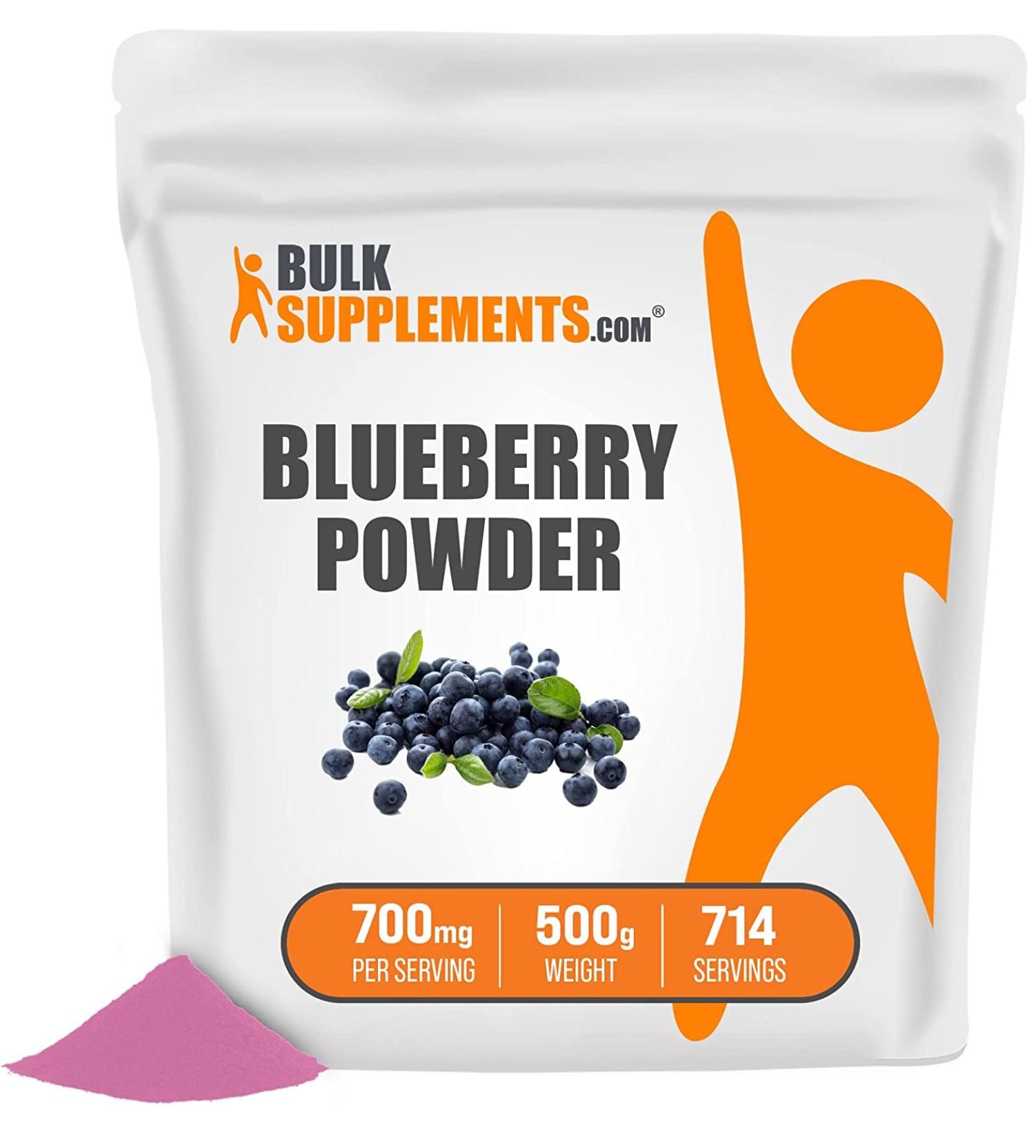 BulkSupplements Wild Blueberry Powder 500g - Anthocyanin Supplement for Baking - Buy Online on GoSupps.com