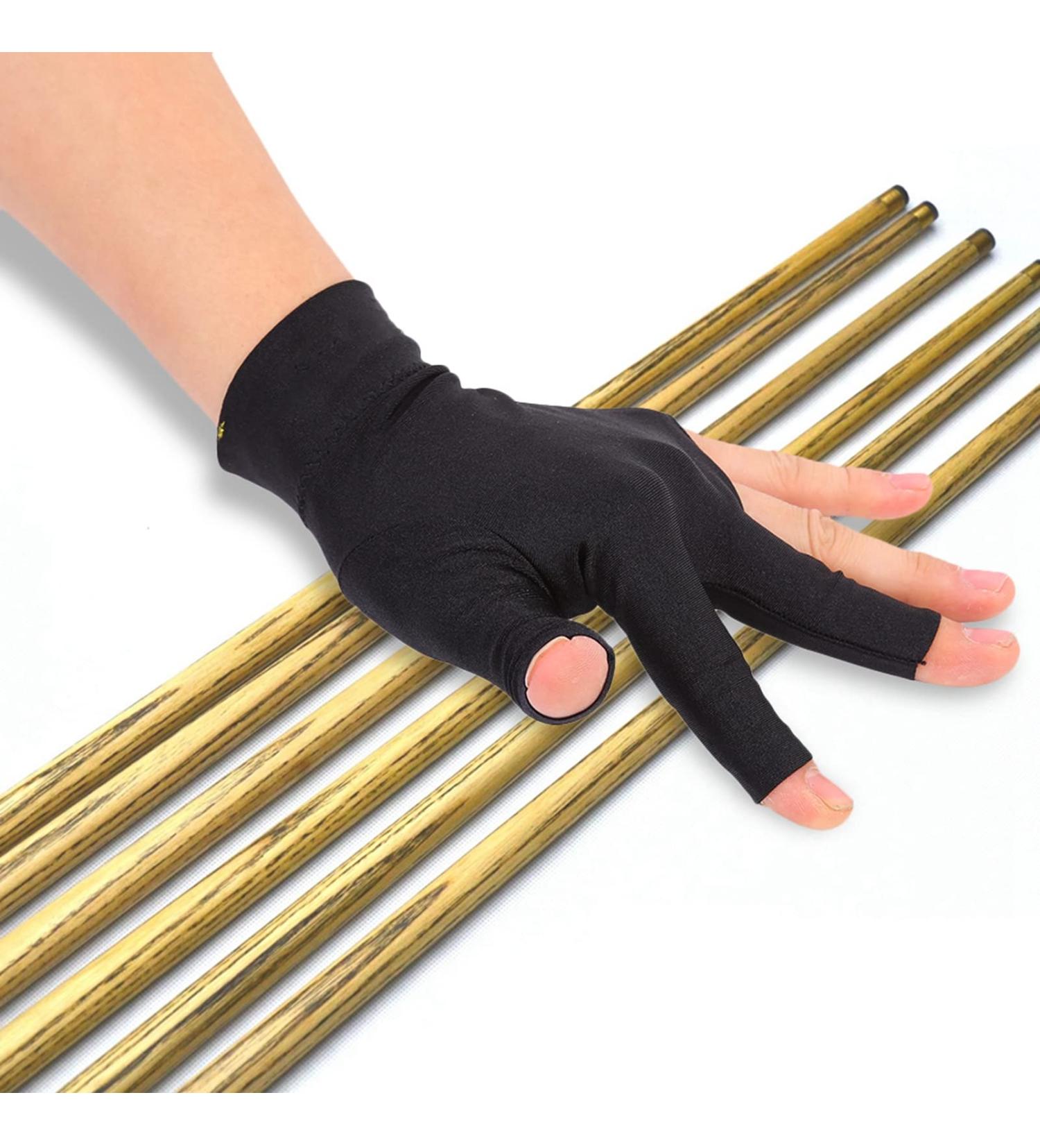 EJOYOUS Billiard Gloves - 2 Piece Unisex Stretchy 3 Finger Snooker Queue Gloves for Ultimate Control - Buy Online on GoSupps.com
