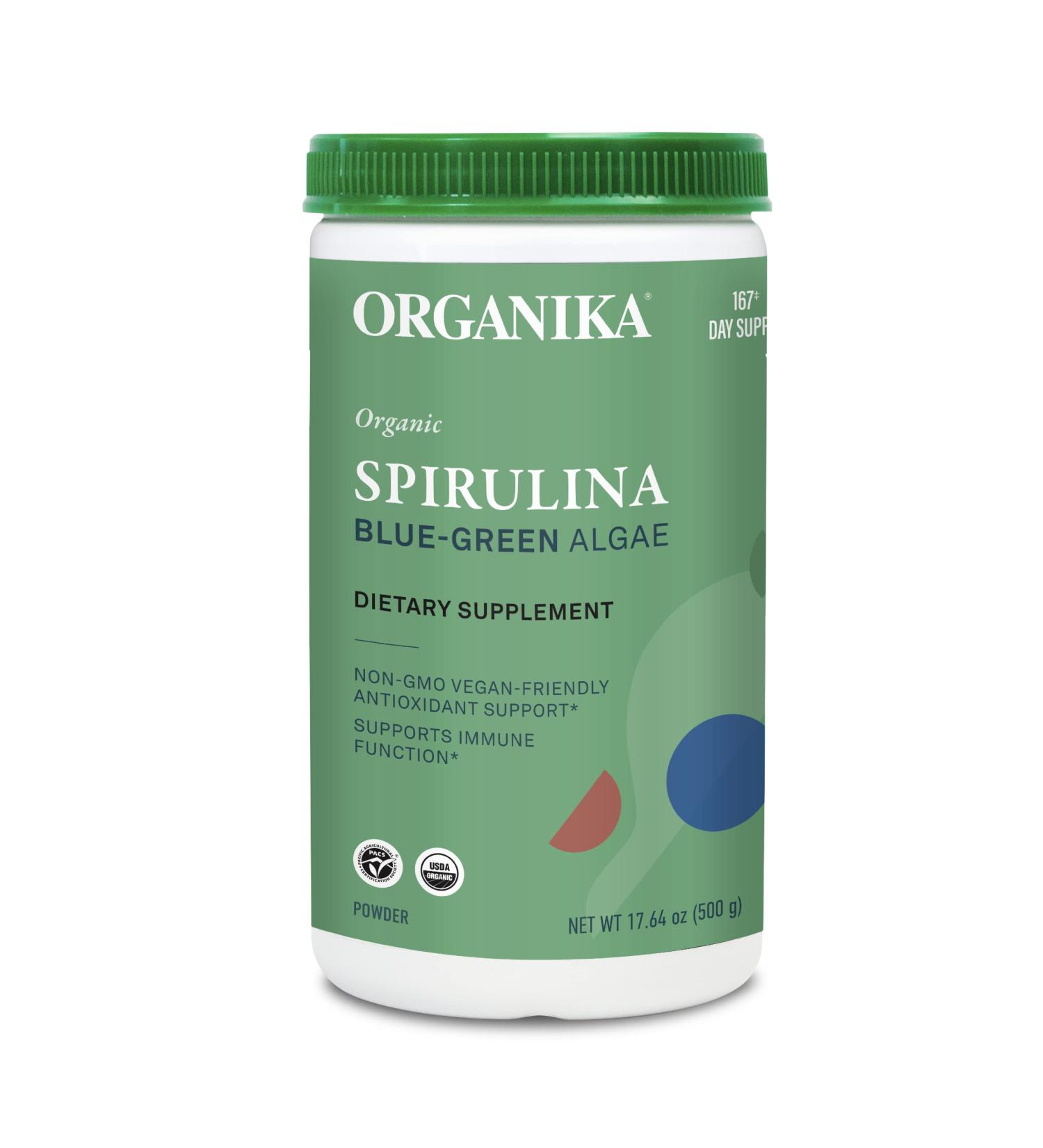 Organika Certified Organic Spirulina Powder- Superfood 3rd Party Tested Pristine Sourcing Vegan- 500g 500 g (Pack of 1) Powder - Buy Online on GoSupps.com