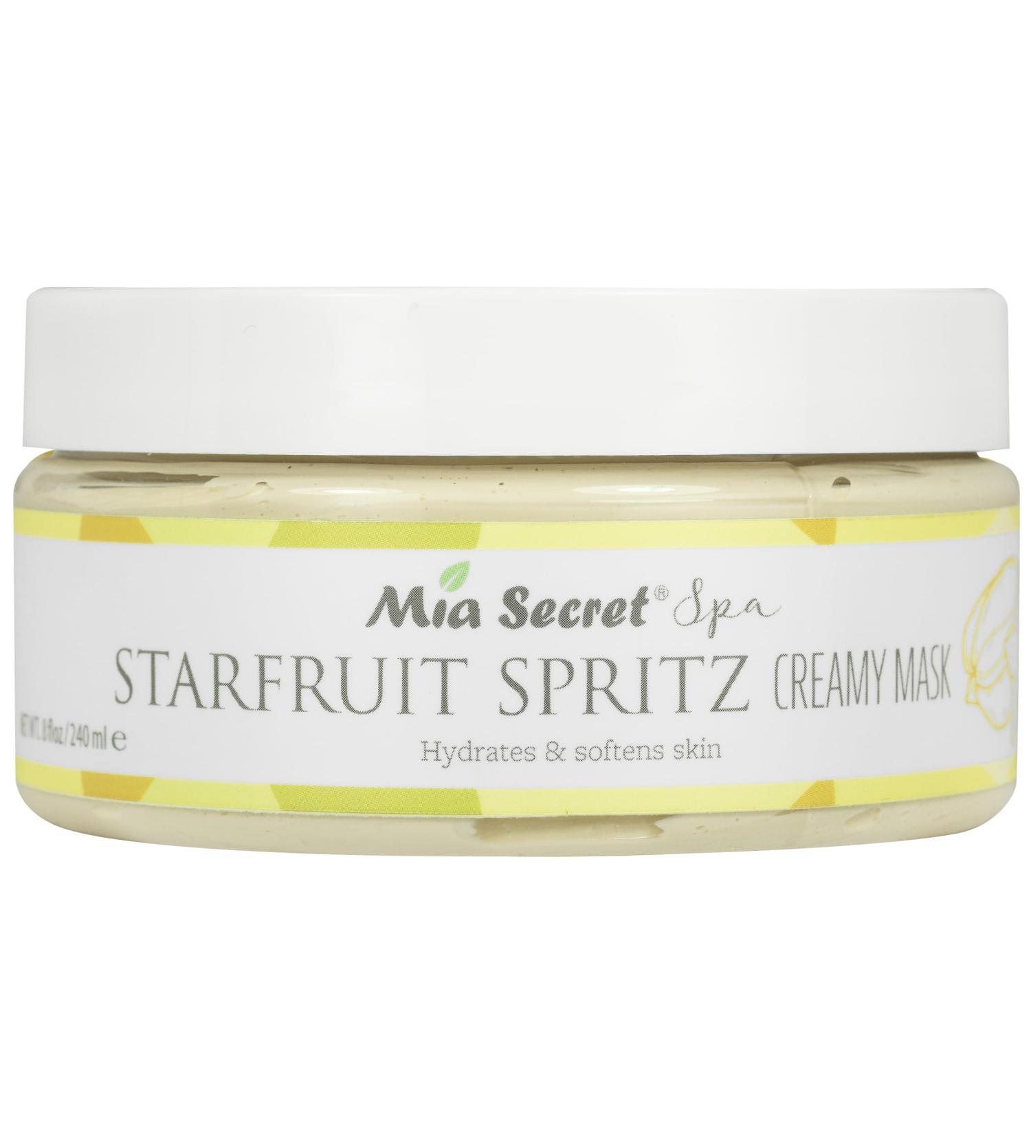 Mia Secret Creamy Mask Starfruit Spritz spa exfoliant relaxtion skincare MADE IN USA (8 oz.) 8 Ounce (Pack of 1)