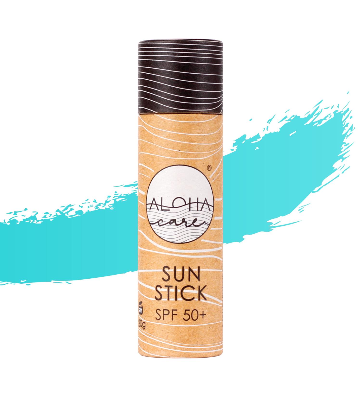Aloha Sun Stick SPF 50+ (Teal) Sunscreen Stick Sun Block Stick for Face Sunscreen SPF 50 for Surfing Great Sun Cream for Kids & Outdoor Sports Sunscreen Plastic Free Packaging 20g - Buy Online on GoSupps.com