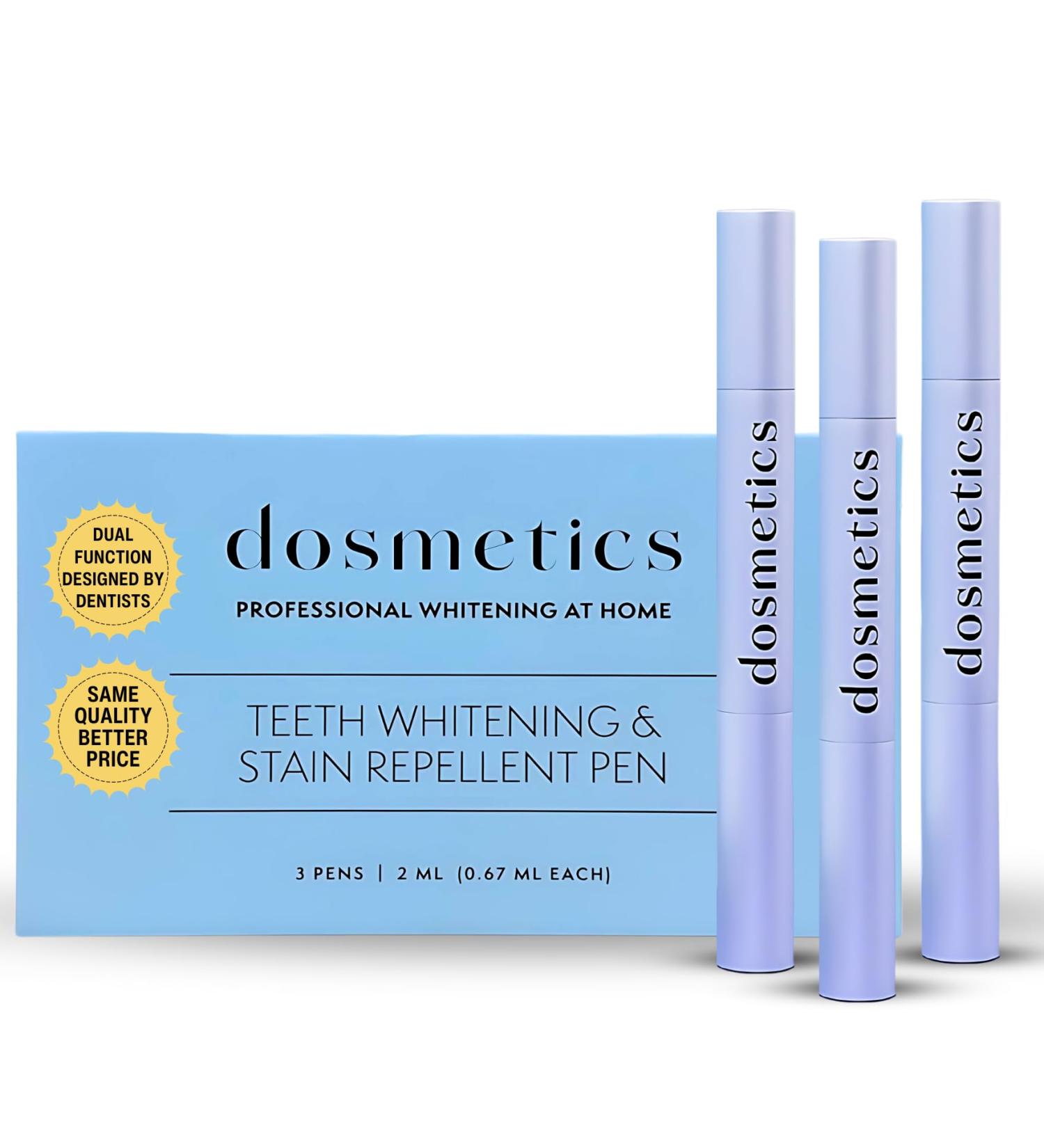 Teeth Whitening Pen 3 Pack - Safe Stain Remover for Coffee Wine Tea Soda | Enamel-Friendly 60+ Applications No Sensitivity - Buy Online on GoSupps.com