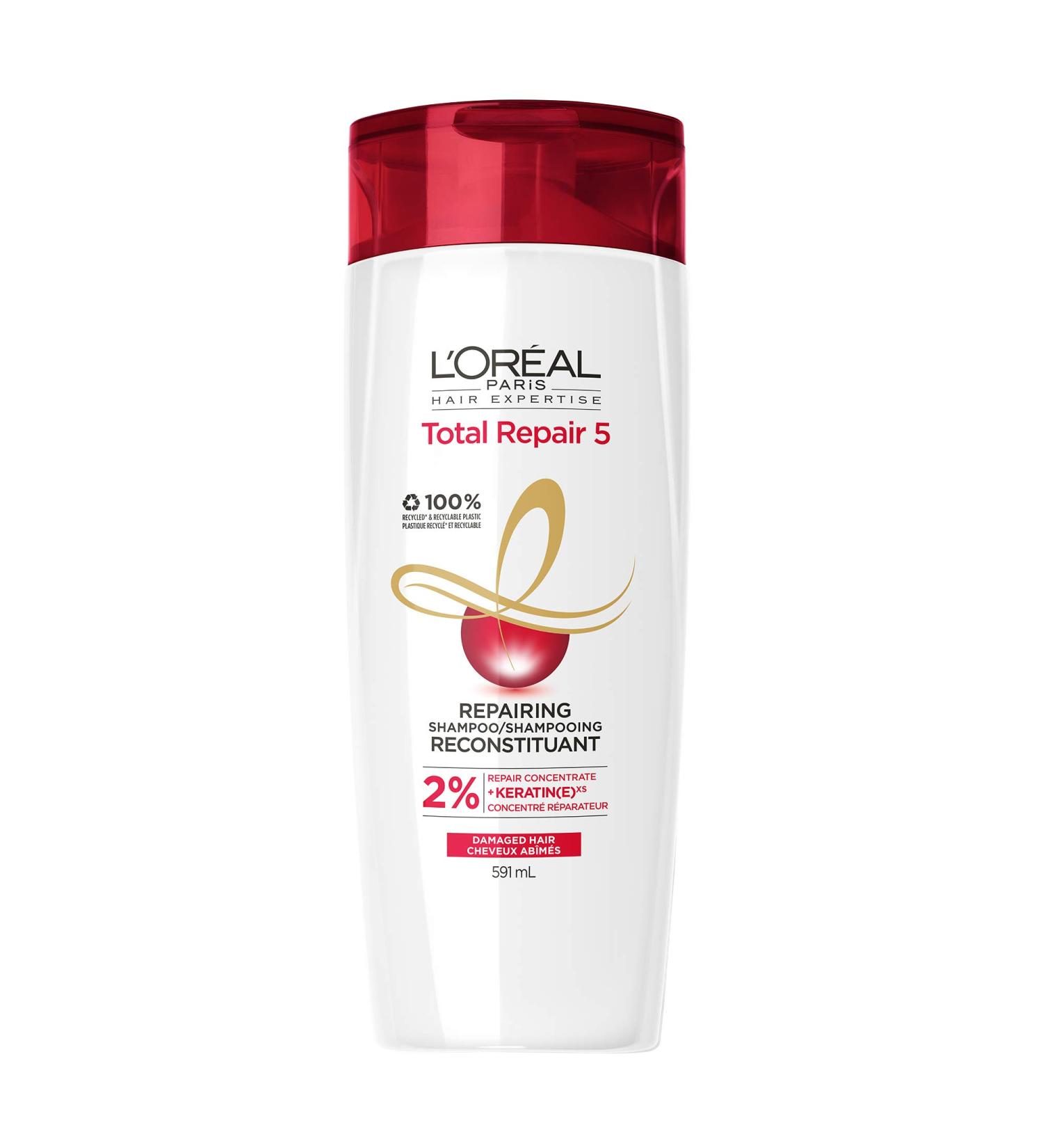 L Or al Paris Hair Expertise Total Repair 5 Shampoo For Damaged Hair 591 mL Shampoo 591ml - Buy Online on GoSupps.com