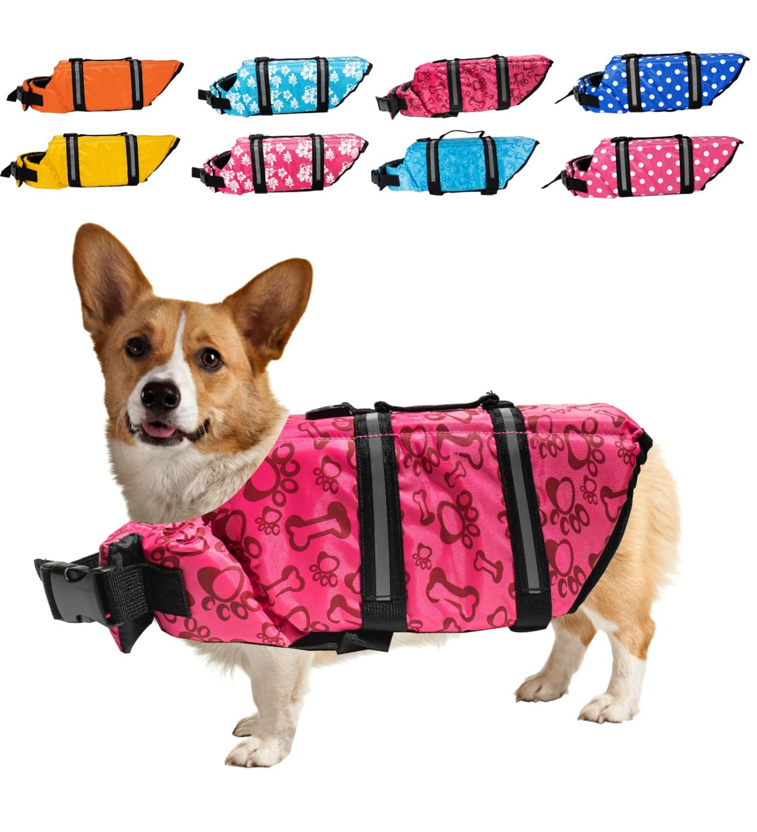 X-Small Red Bone Dog Life Preserver Vest for Swimming and Boating - High Buoyancy, Flotation Vest for Extra Small Dogs - Buy Online on GoSupps.com