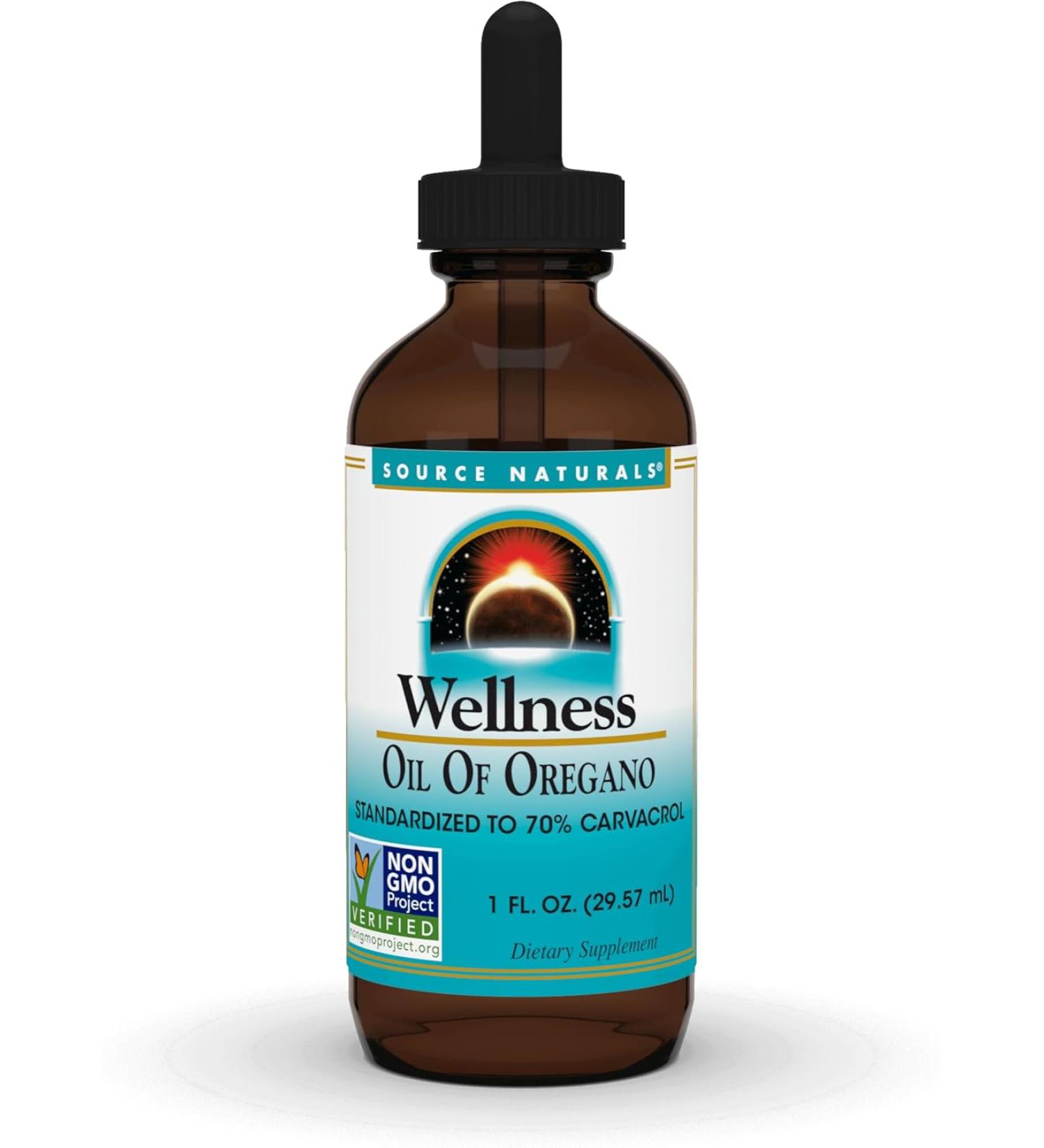 Source Naturals Wellness Oil of Oregano 70% Carvacrol - 1 Fl Oz (Pack of 1) - Buy Online on GoSupps.com