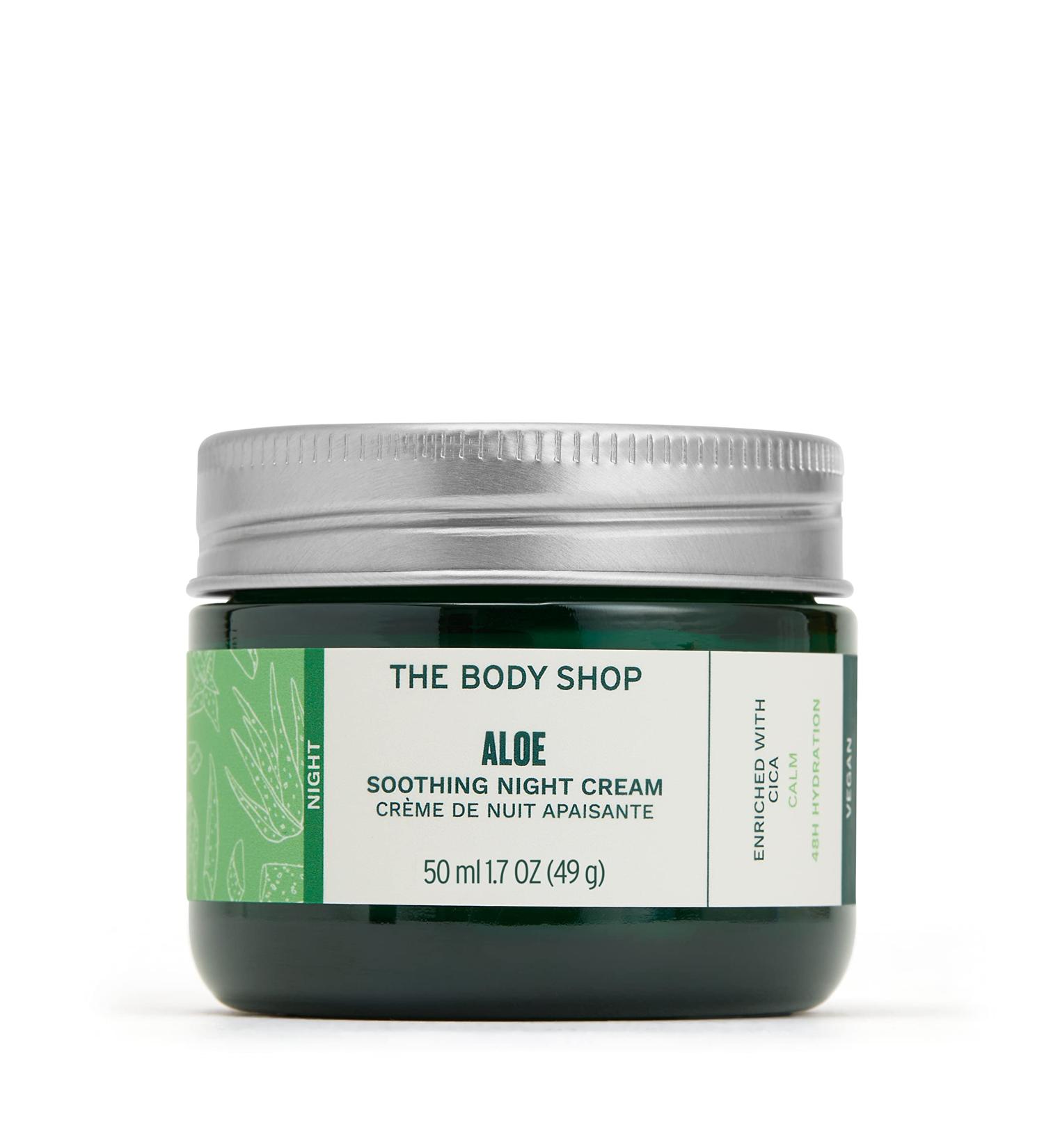 Buy The Body Shop Aloe Vera Night Cream 50ml - Vegan & Ideal for Sensitive Skin | International Shipping - Buy Online on GoSupps.com