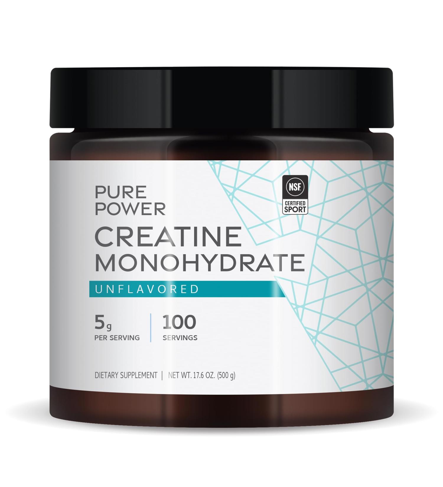 Dr. Mercola Pure Power Creatine Monohydrate 17.6 oz - Unflavored Non-GMO 100 Servings NSF Certified for Sport - Enhance Performance & Recovery - Buy Online on GoSupps.com