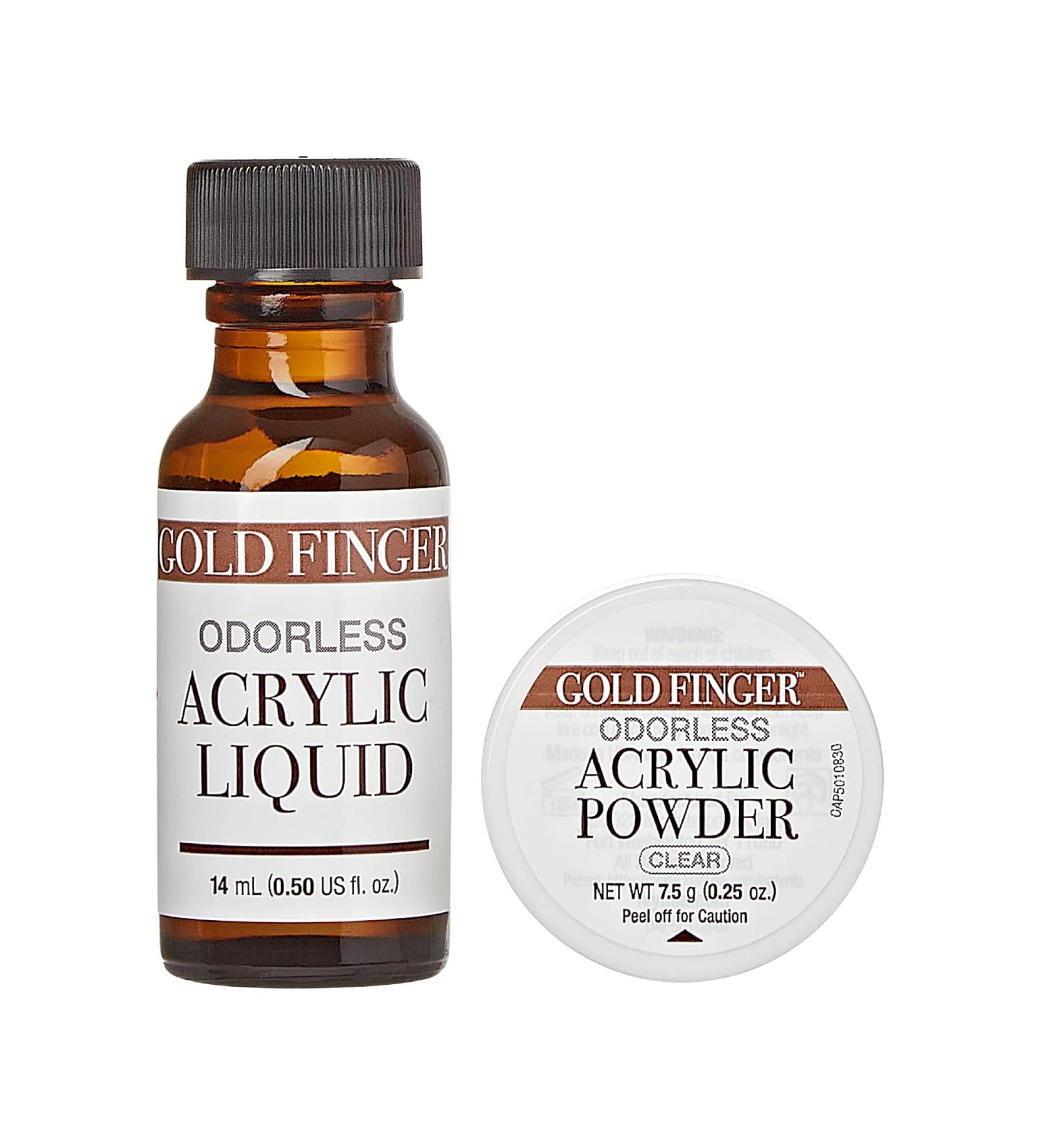 Buy GoldFinger Odorless Acrylic Nails Kit - Professional Acrylic Liquid & Powder for Beginners - Made in USA - International Shipping Available - Buy Online on GoSupps.com