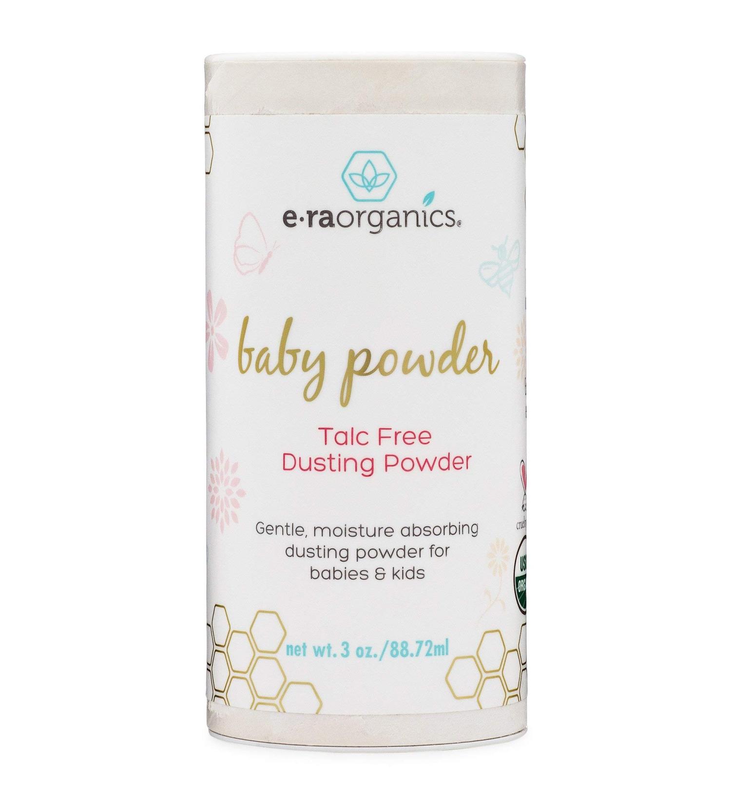 Organic Talc-Free Baby Powder for Chafing & Moisture Control - Non-Toxic, Non-GMO, Cruelty-Free Baby Care by Era Organics - Buy Online on GoSupps.com