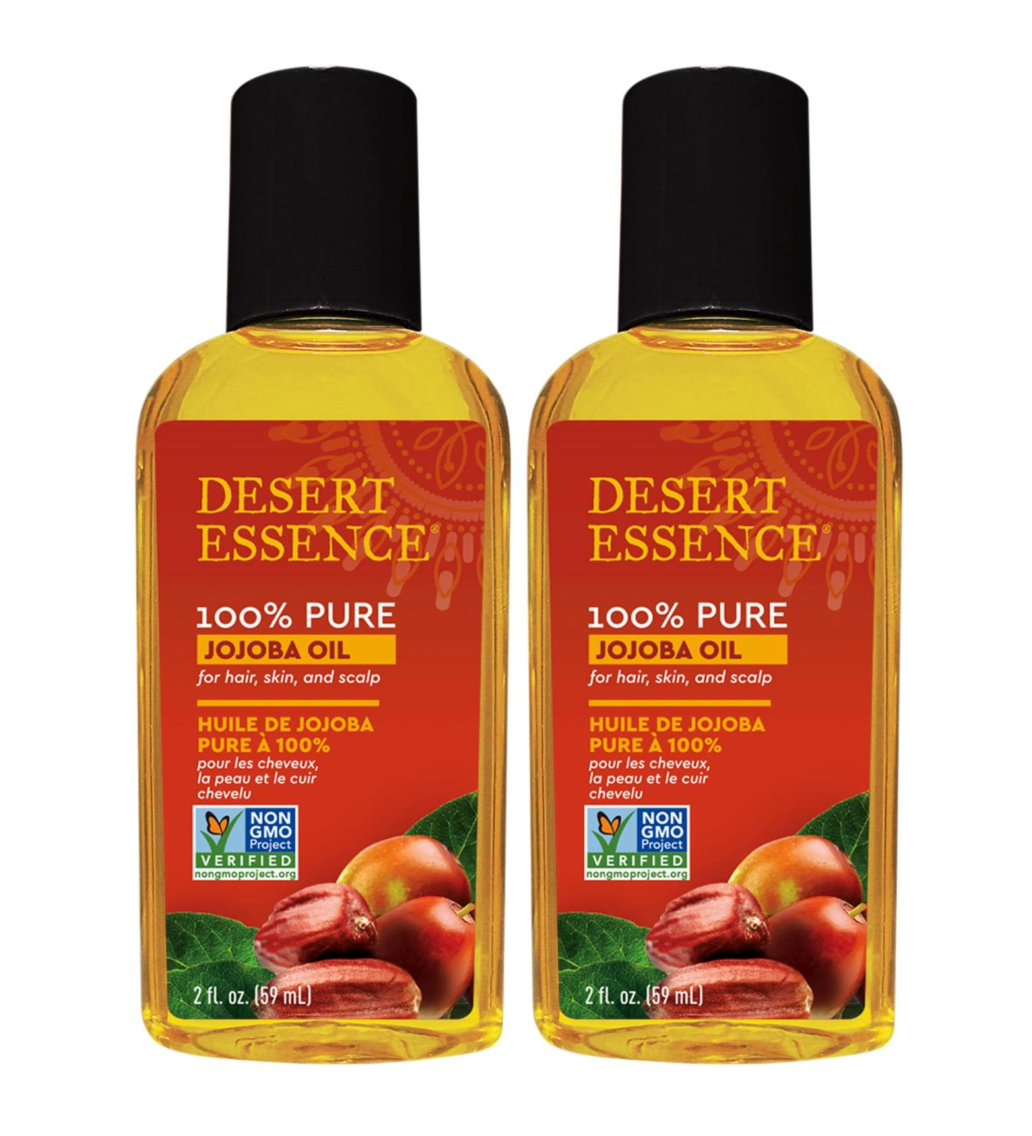 Desert Essence 100% Pure Jojoba Oil 2 Fl Oz (Pack of 2) - Moisturizer for Skin, Hair, and Scalp - Buy Online on GoSupps.com