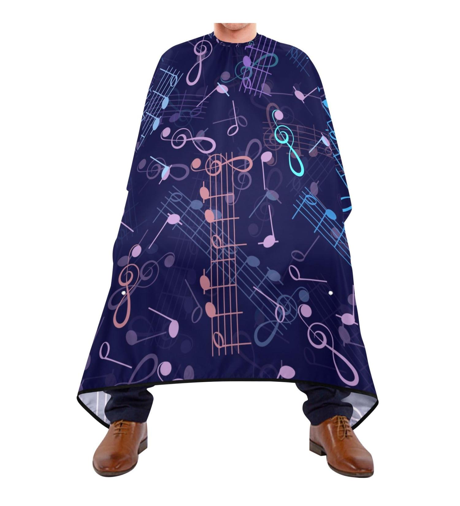 Waterproof Barber Cape - Musical Blue Cheetah Haircut Bib for Men & Women | Unisex Hair Cutting Cape - Shop Internationally - Buy Online on GoSupps.com
