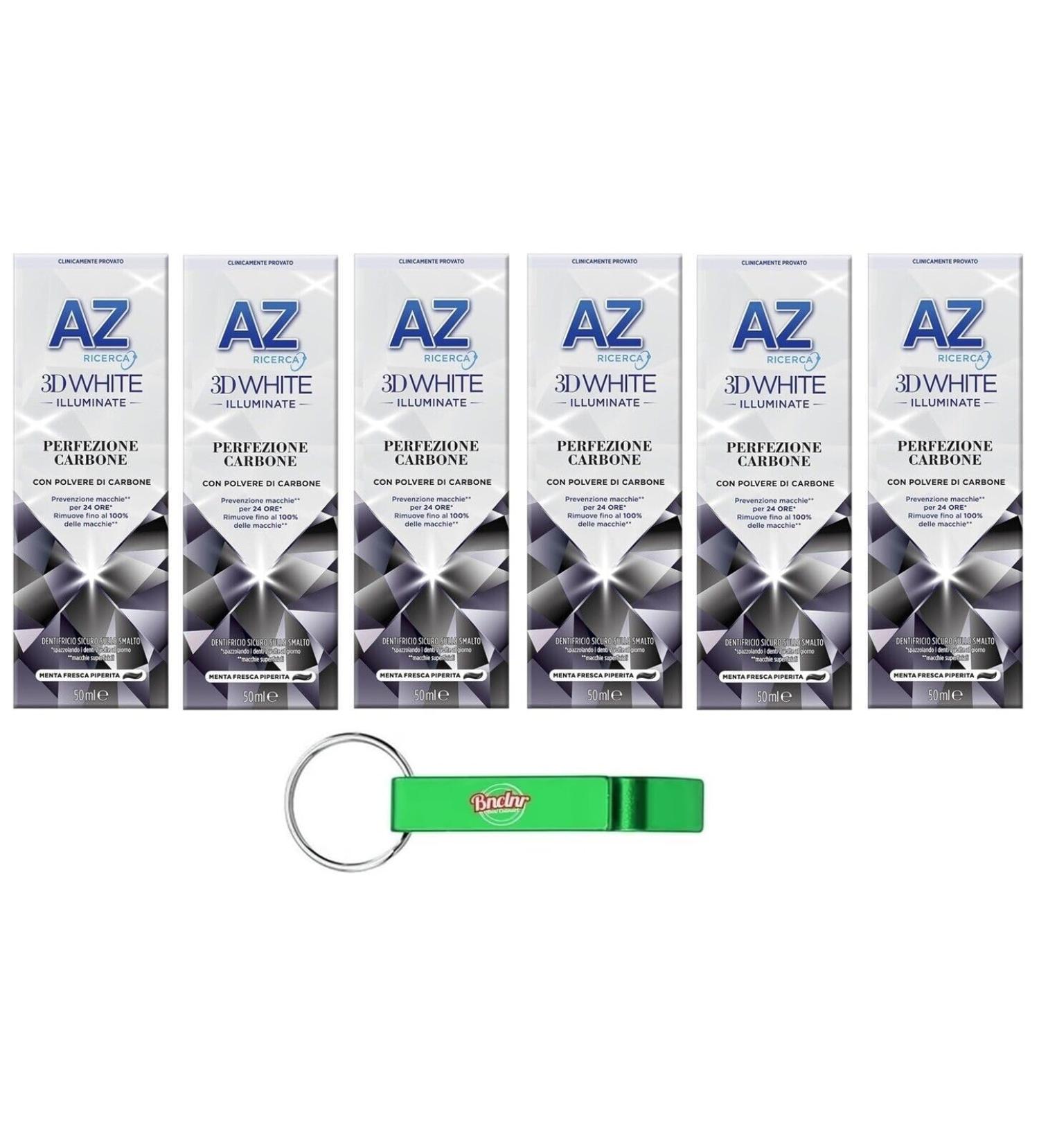 Buy 6x 3D White Perfecting Carbon Toothpaste 50ml - Brightening Effect & Free Culinary Keychain - International Shipping - Buy Online on GoSupps.com