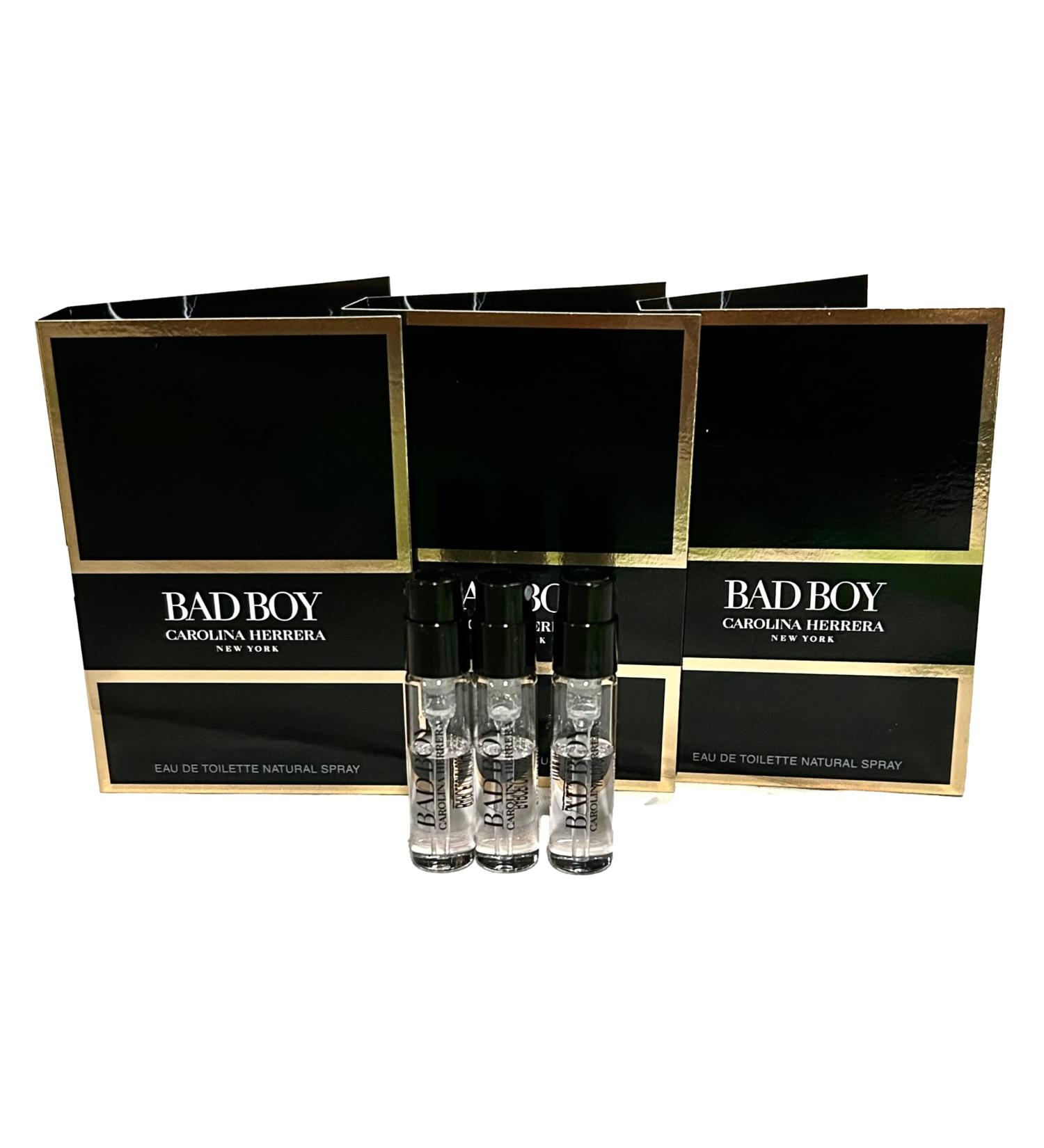 Lot of 3 Carolina Herrera Bad Boy Sample Trial Size Spray Mini Vials 1.5ml 0.05 fl oz - Buy Online on GoSupps.com