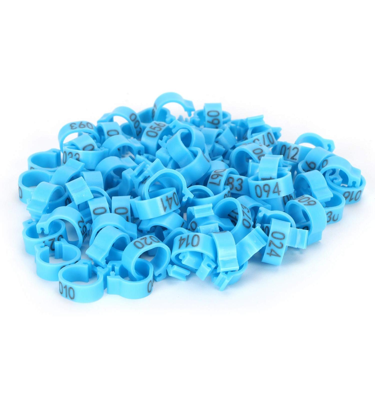 Birds Foot Rings Identification Poultry Leg Bands Easy to Install and Disassemble for Birds Pigeons Chicken Parrot Ducks Hens (Blue) - Buy Online on GoSupps.com