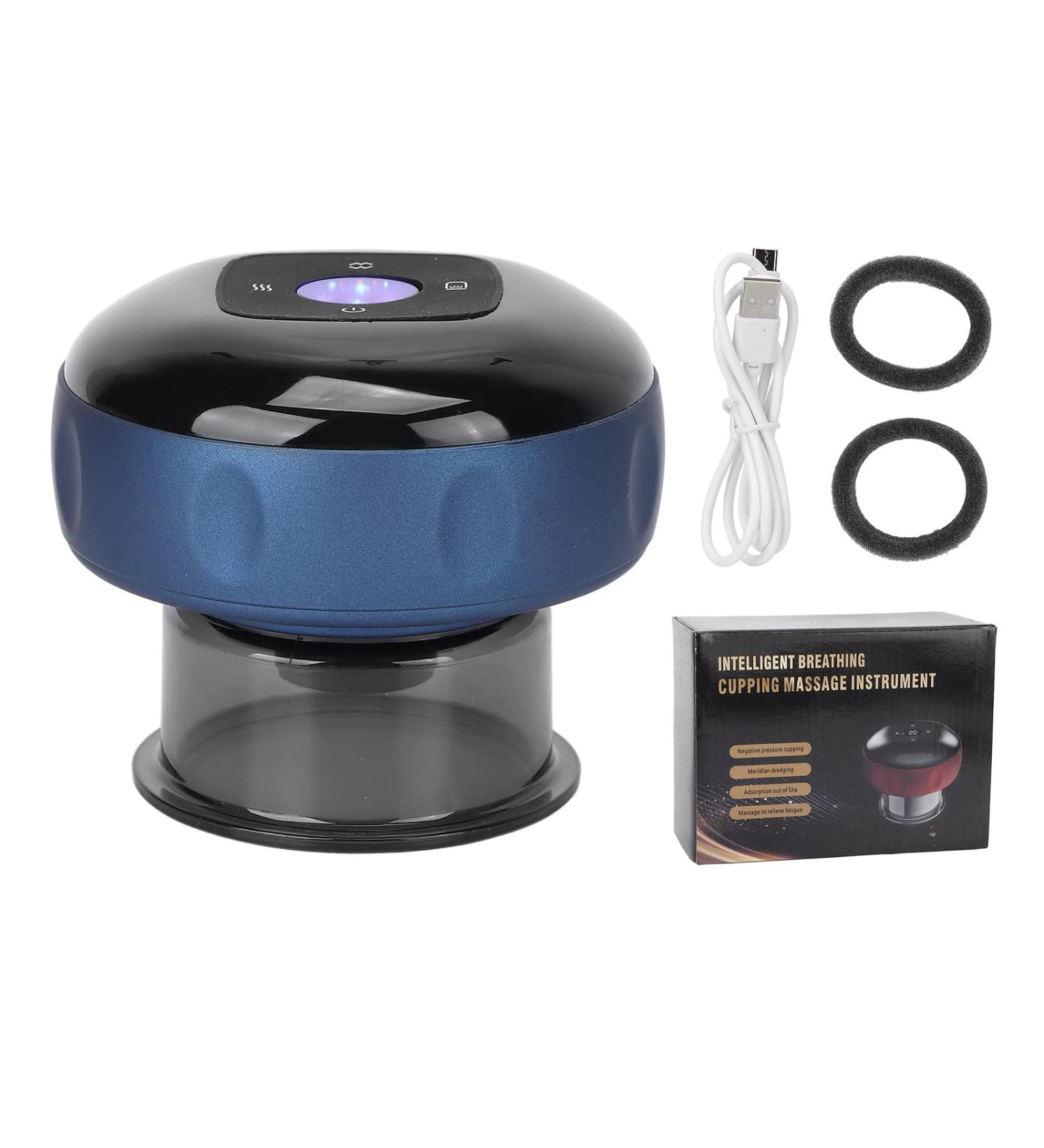 Buy 3 in 1 Electric Cupping Therapy Set with Guasha Red Light & 6 Temp Levels - Body Massage Device (Blue) - International Shipping Available - Buy Online on GoSupps.com