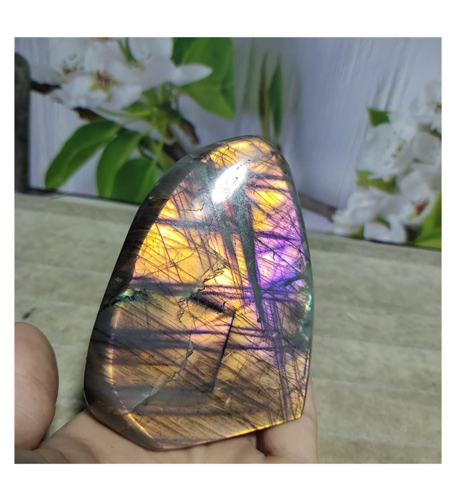 Natural Crystal Rough 650g-700g Natural Purple Light Labradorite Stone Gemstone and Crystal Original Grinding Heal Home Decoration 1pc - Buy Online on GoSupps.com