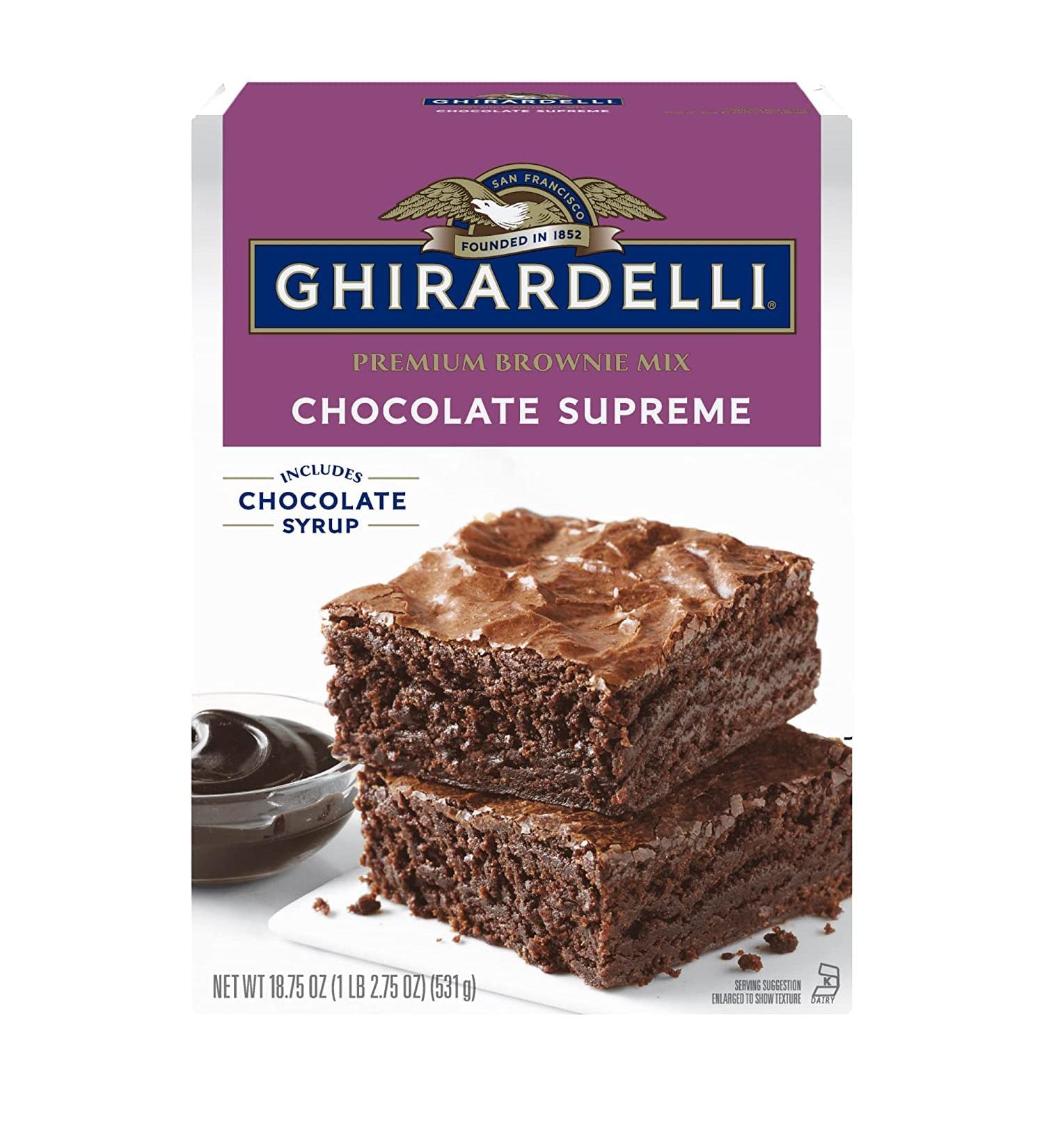 Ghirardelli Chocolate Supreme Brownie Mix  18.75 oz (531 g) (Pack of 3) - Buy Online on GoSupps.com