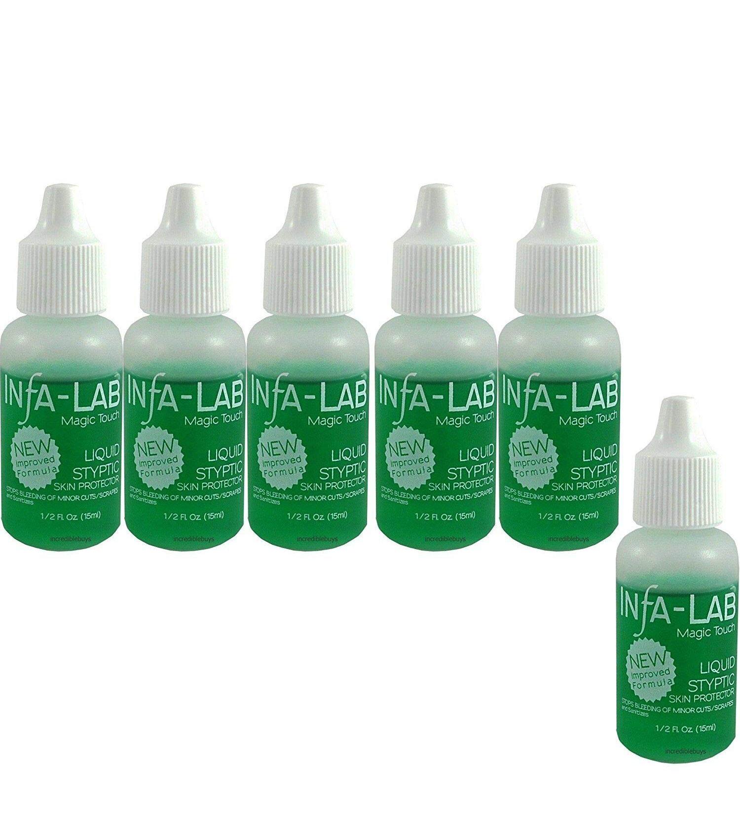 Infalab Magic Touch Liquid Styptic Skin Protector Stop Bleeding Cuts (6 pieces)