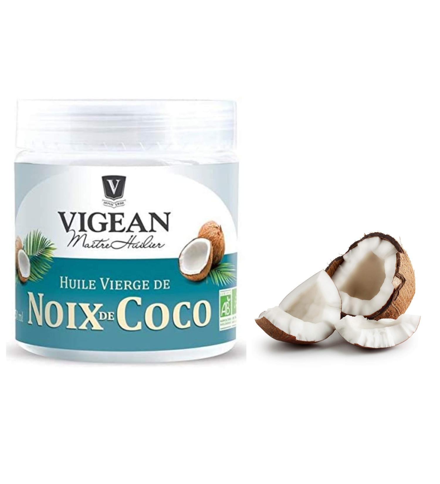  Vigean Vigean - Organic Virgin Coconut Oil 250ml - Pack of 3 - Sold as a Pack - Free Delivery in France - Buy Online on GoSupps.com