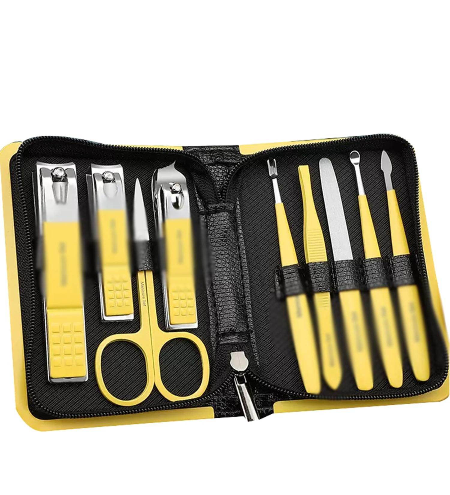 Nail Clipper Set Stainless Steel Fingernail and Toenail Clipper Cutters with Nail File Sharp for Men Women Yellow - Buy Online on GoSupps.com