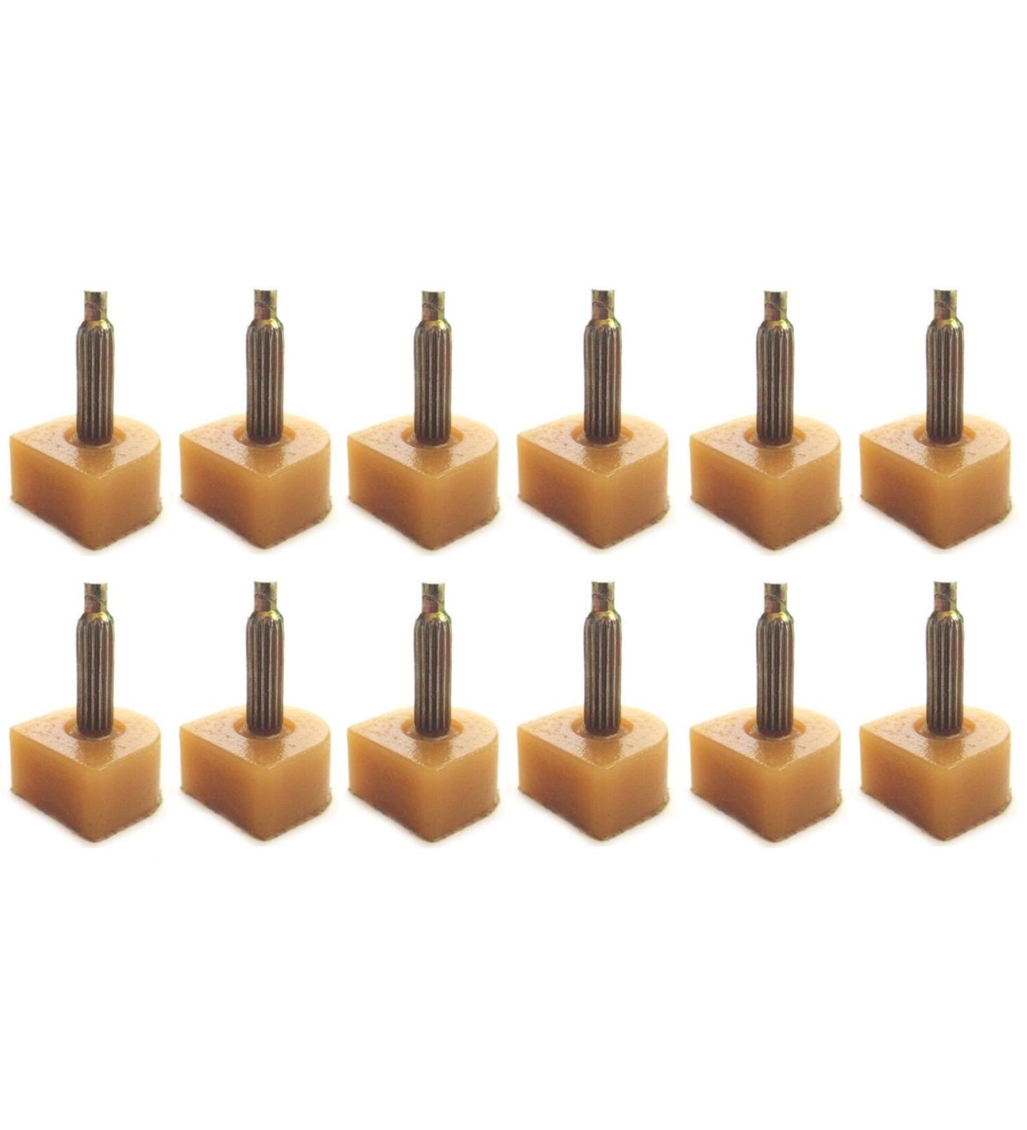 Beige U-Shaped Heel Caps - 12PCS Replacement Tips for High Heel Shoes (8mm x 8mm x 2.4mm) - Buy Online on GoSupps.com