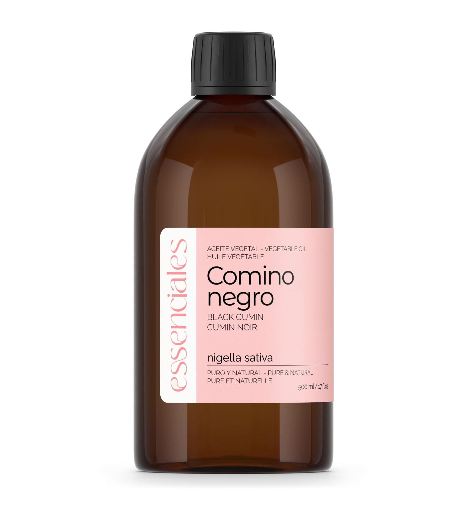  Essenciales Essenciales - 100% pure and natural black vegetable oil 500 ml | Nigella Sativa vegetable oil 1st cold press - Buy Online on GoSupps.com