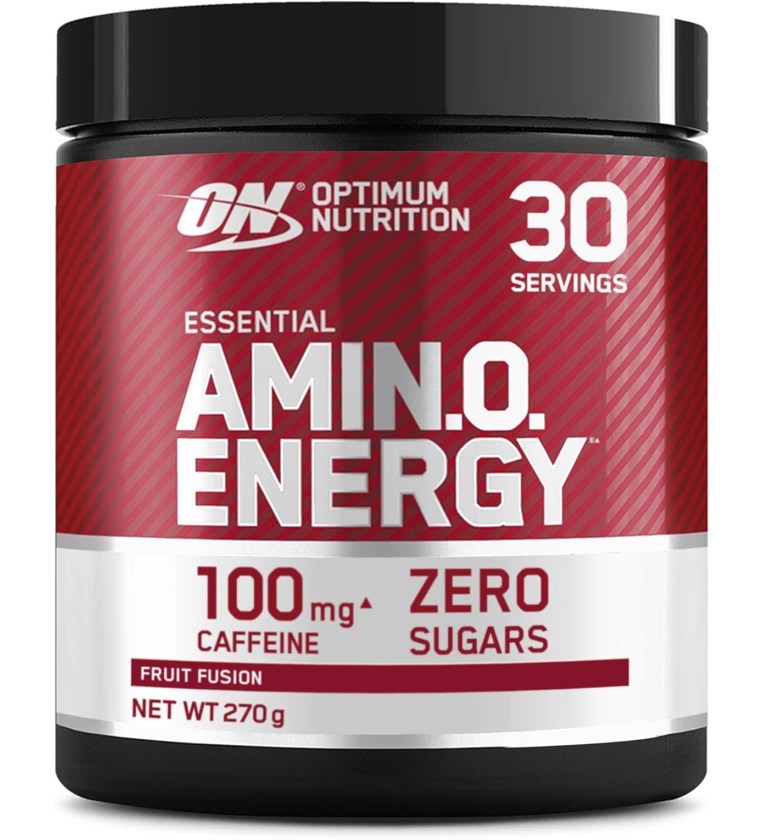 Optimum Nutrition Amino Energy Pre Workout Powder - Fruit Fusion - 270g - Buy Online on GoSupps.com