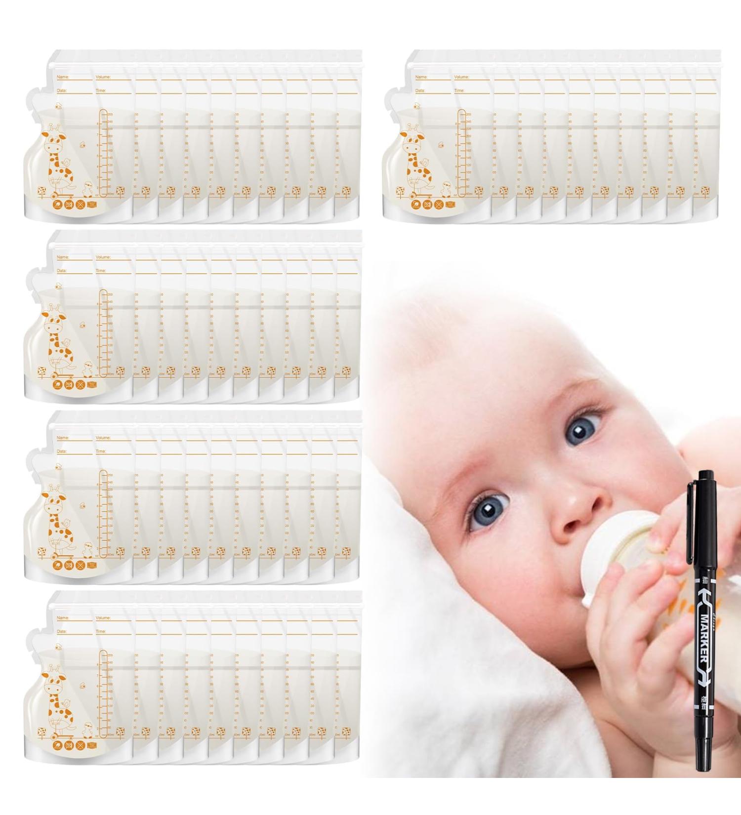 Buy Pre-Sterilized Breast Milk Storage Bags - 250ml 61pcs for Freezing & Storing - Best Quality International Shipping - Buy Online on GoSupps.com