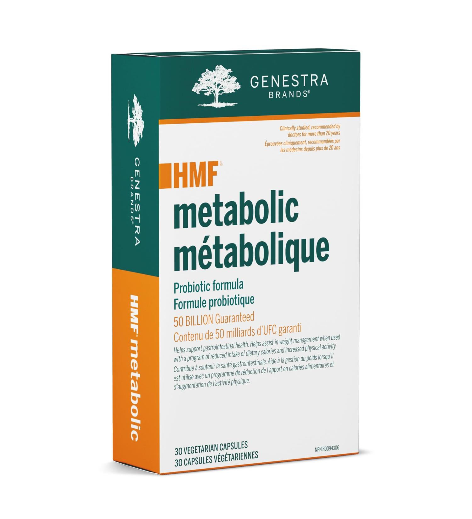 Genestra Brands HMF Metabolic | Probiotic Formula offering Support for Gastrointestinal Health* | 30 Vegetarian Capsules - Buy Online on GoSupps.com