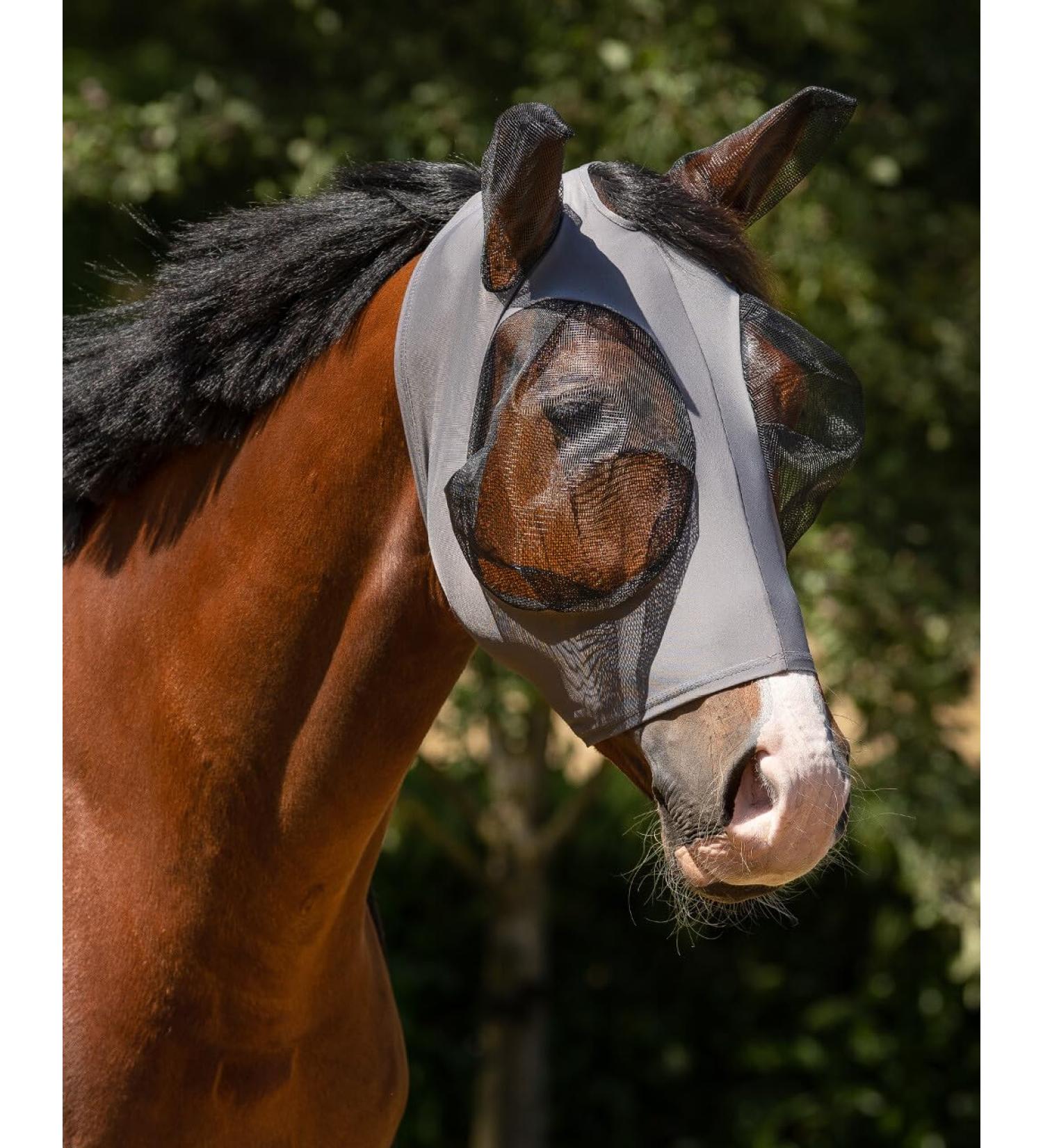 QHP fly mask Super Bug (grey Shetty) Shetty grey