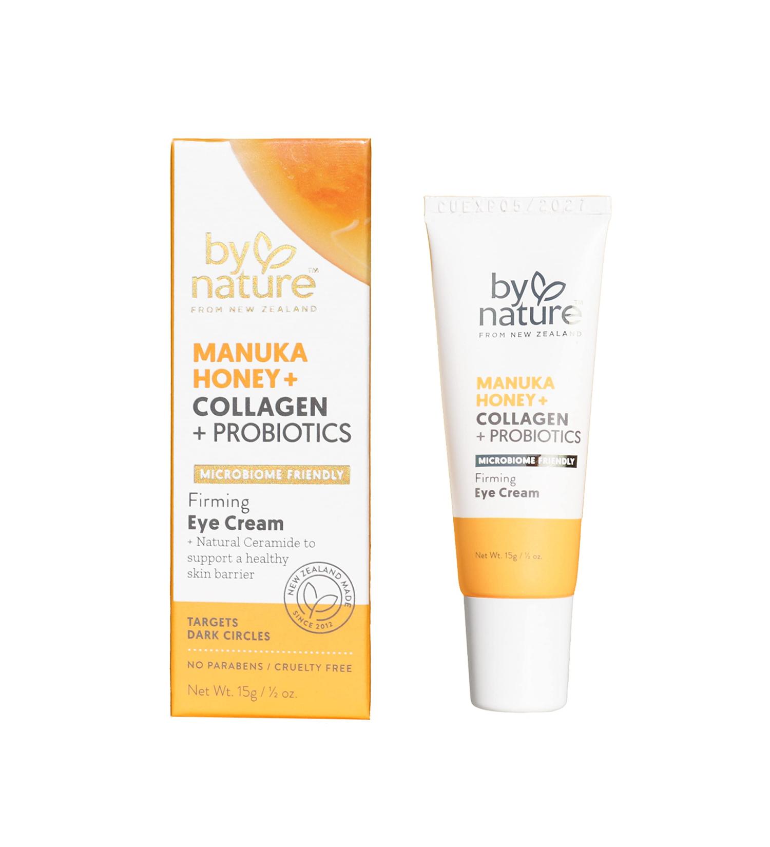 By Nature Manuka Honey Collagen & Probiotic Eye Cream - Dark Circle Hydrating Skincare from New Zealand - 0.5oz - Buy Online on GoSupps.com