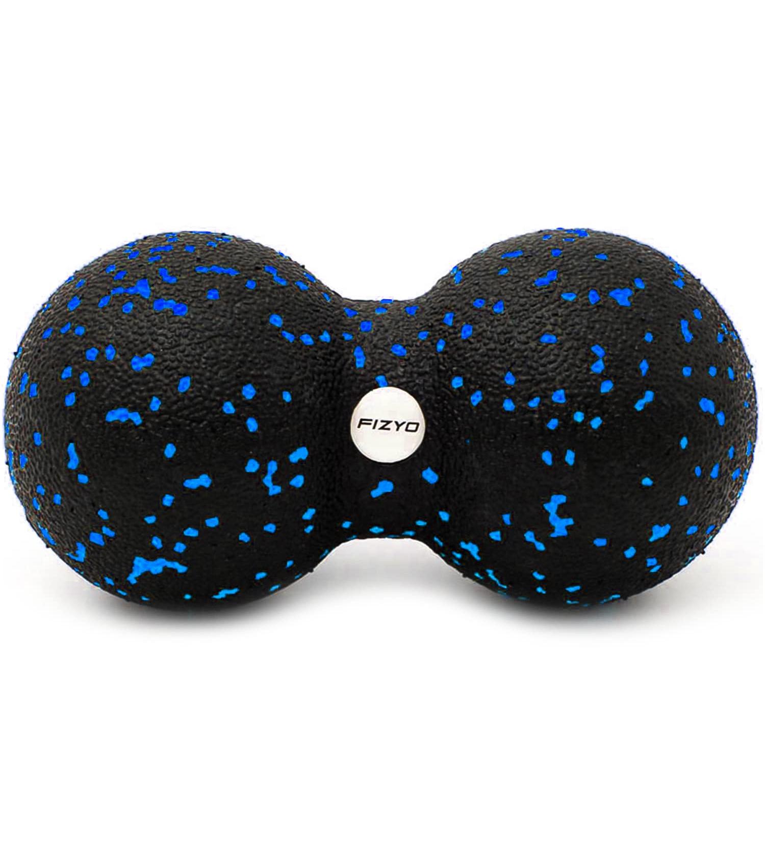 Ficyo Peanut Massage Ball & Scooter Roller | Rehab Yoga Crossfit Anti-Stress Back Pain Relief - Black/Blue - Buy Online on GoSupps.com