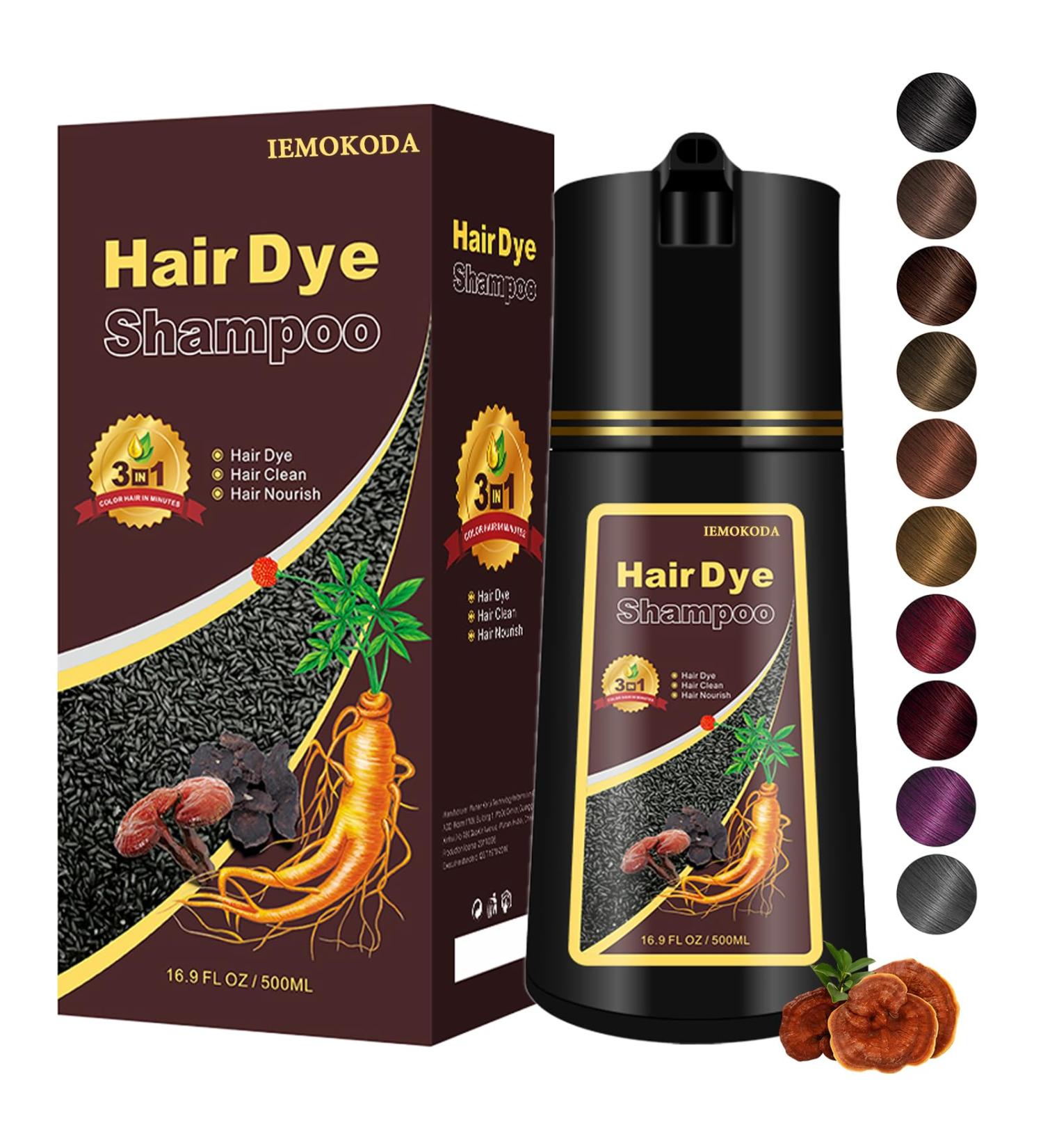 Professional 3-in-1 Hair Dye Shampoo for Gray Hair - Safe & Effective Purple Hair Color Shampoo - 16.9 Fl Oz | International Shipping Available - Buy Online on GoSupps.com