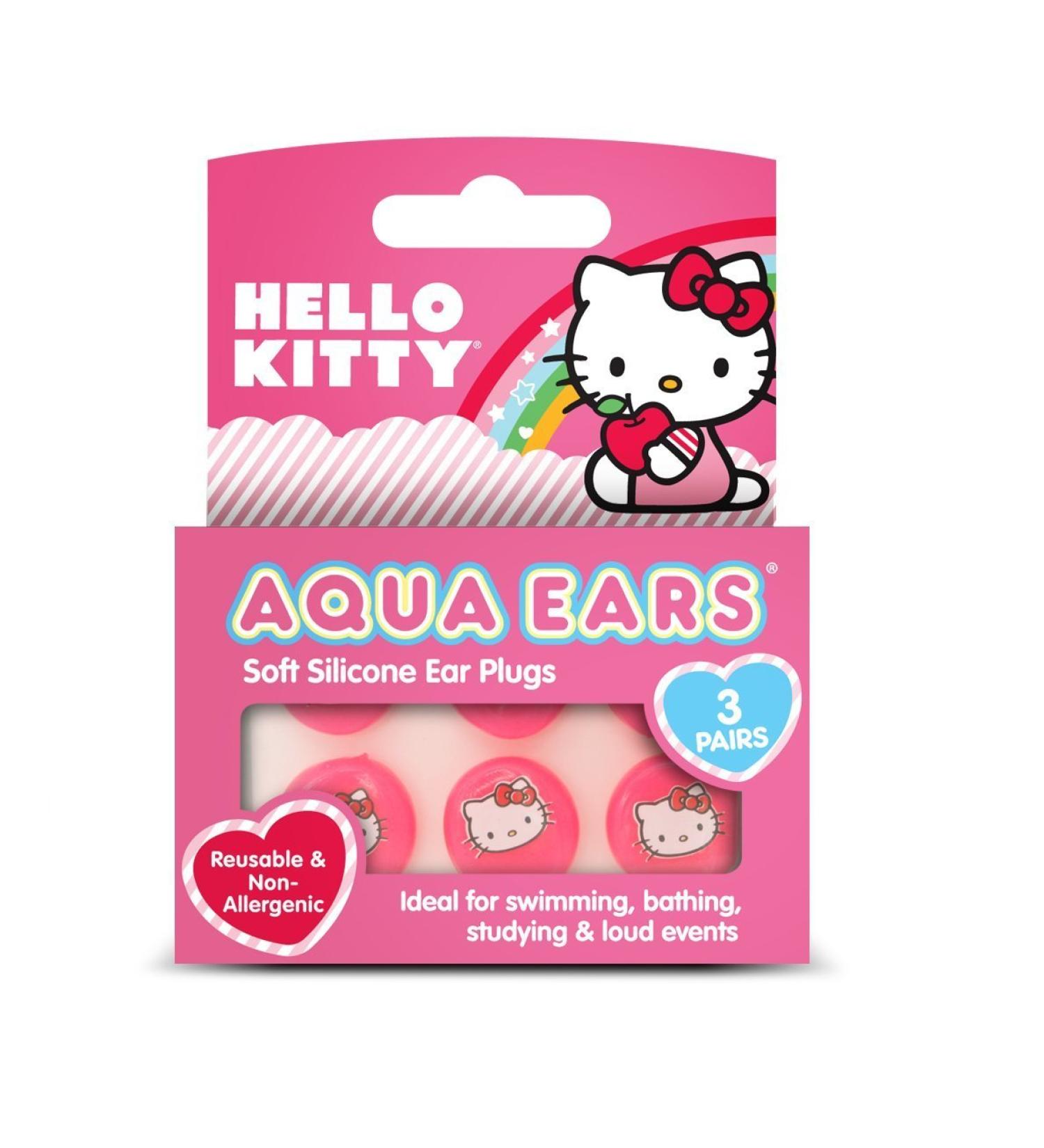 "Hello Kitty" Soft Silicone Ear Plugs - 3 Pairs