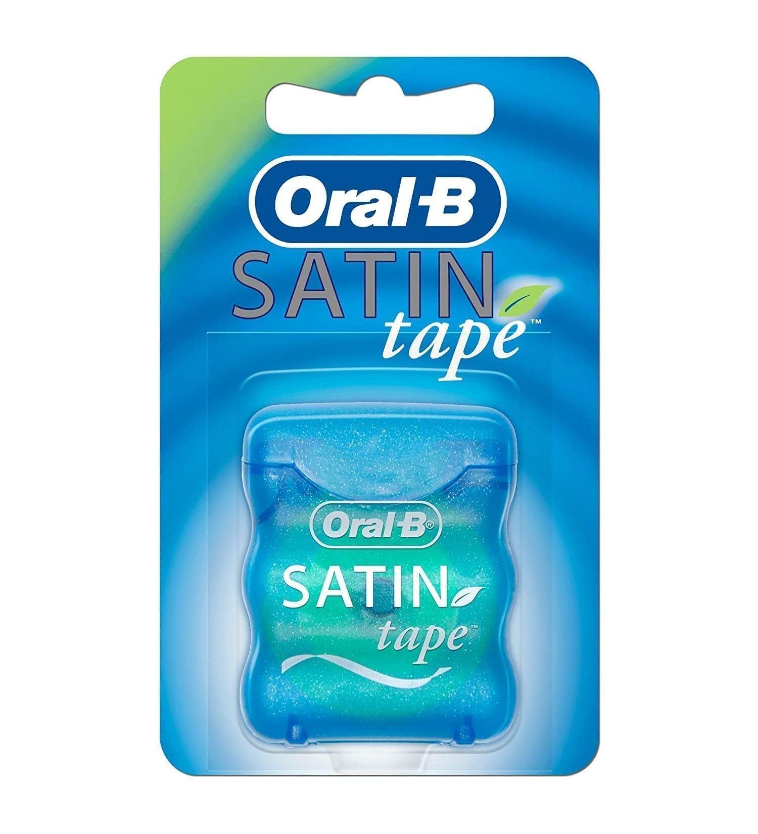 Oral-B Satin Dental Floss 25m - Plaque Remover for Teeth Comfort Grip Mint Fresh Clean Feeling - Buy Online on GoSupps.com