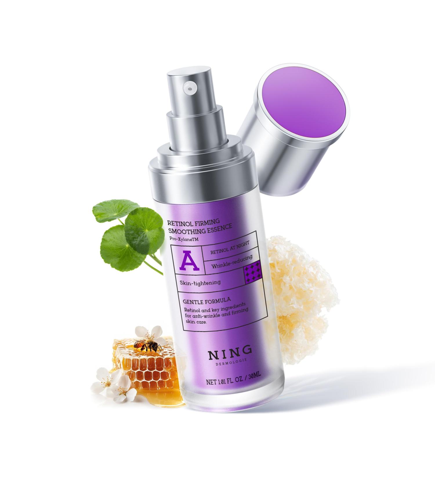 NING DERMOLOGIE Retinol Serum for Face with 300PPM Retinol, Peptides Firming, Anti Aging & Wrinkle Peptides Serum for Face - Korean Skincare for Smoothing & Hydrating, Ideal for Beginners|1.01 fl.oz - Buy Online on GoSupps.com