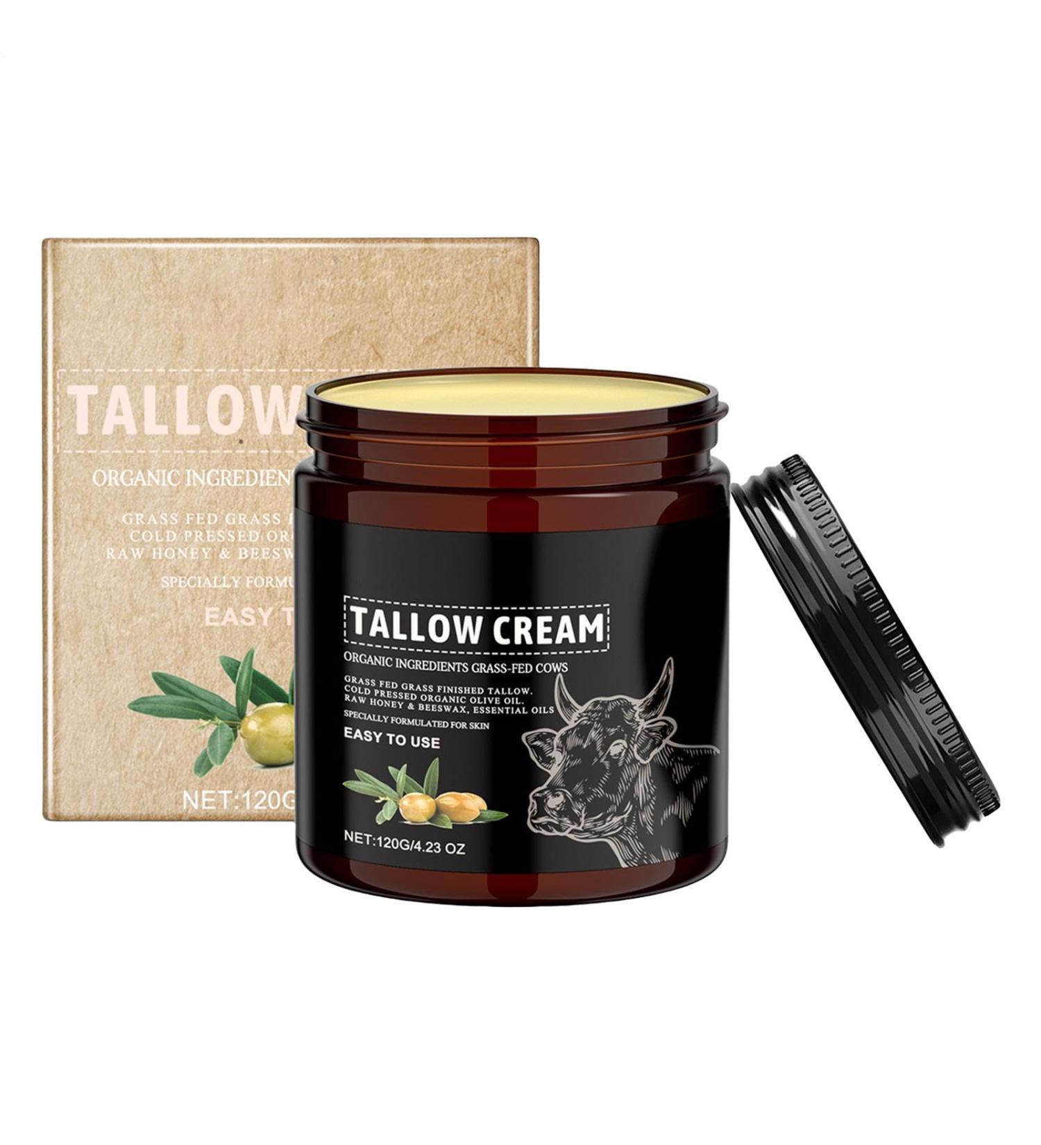  G n rique Organic Tallow Face Cream Grass-Fed Beef Tallow Balm Infused With Raw Wild Honey Deeply Moisturizing & Nourishing (120g) Perfect For Soft Supple Skin & Natural - Buy Online on GoSupps.com