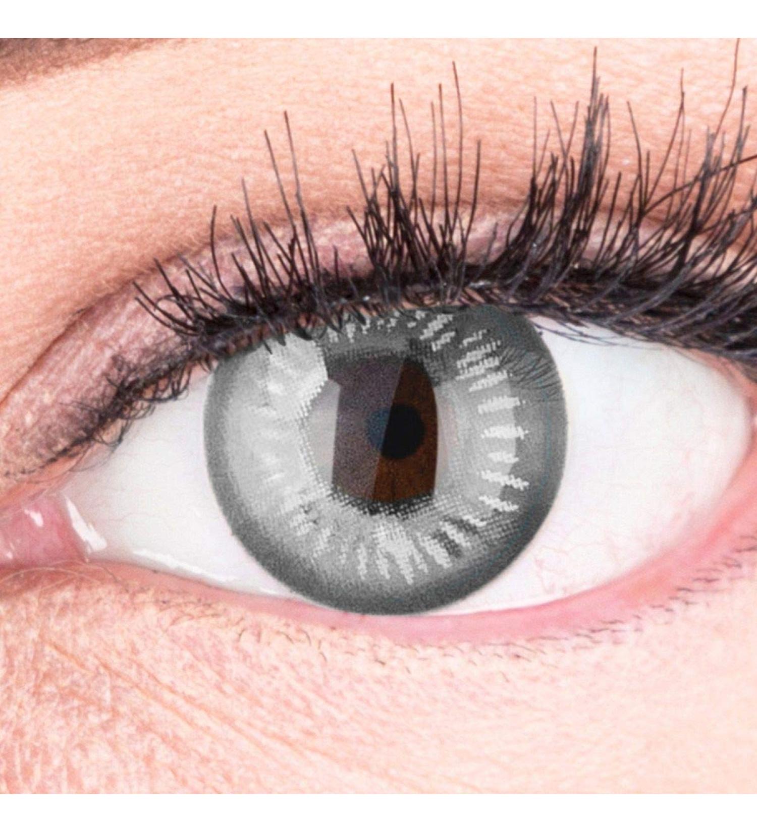 Buy Colored Gray Contact Lenses | Anime Gray Circle Lenses for Cosplay | High Coverage & Free Lens Case - Buy Online on GoSupps.com