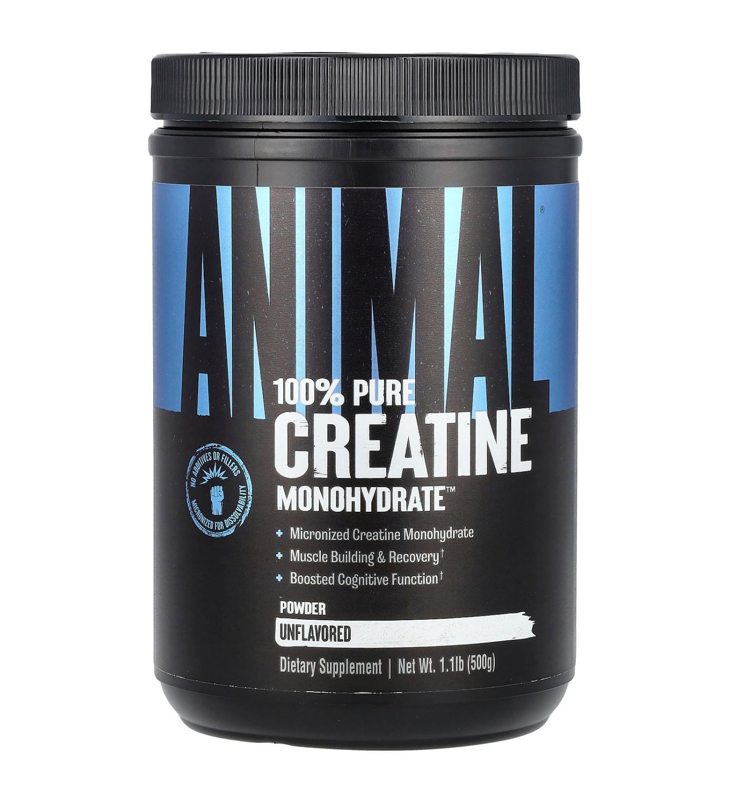 Animal Micronized Creatine Monohydrate Powder Unflavored 1.1 lb (500 g)