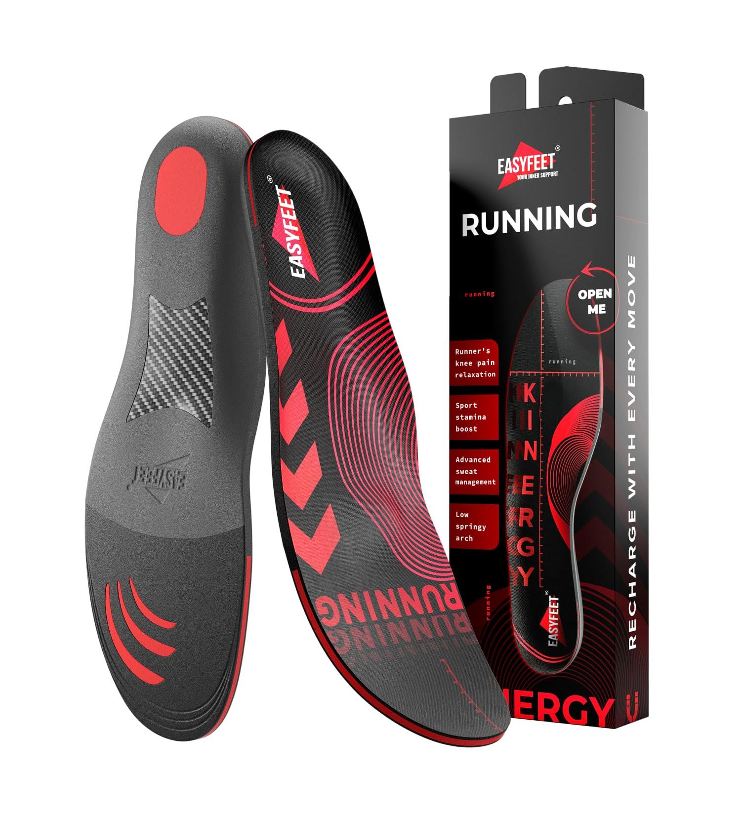 High-Performance Running Insoles | Superior Cushioning for Comfort in Marathon & Trail Running | Premium Red L (Men 11-12.5 / Women 12-13.5 - Buy Online on GoSupps.com