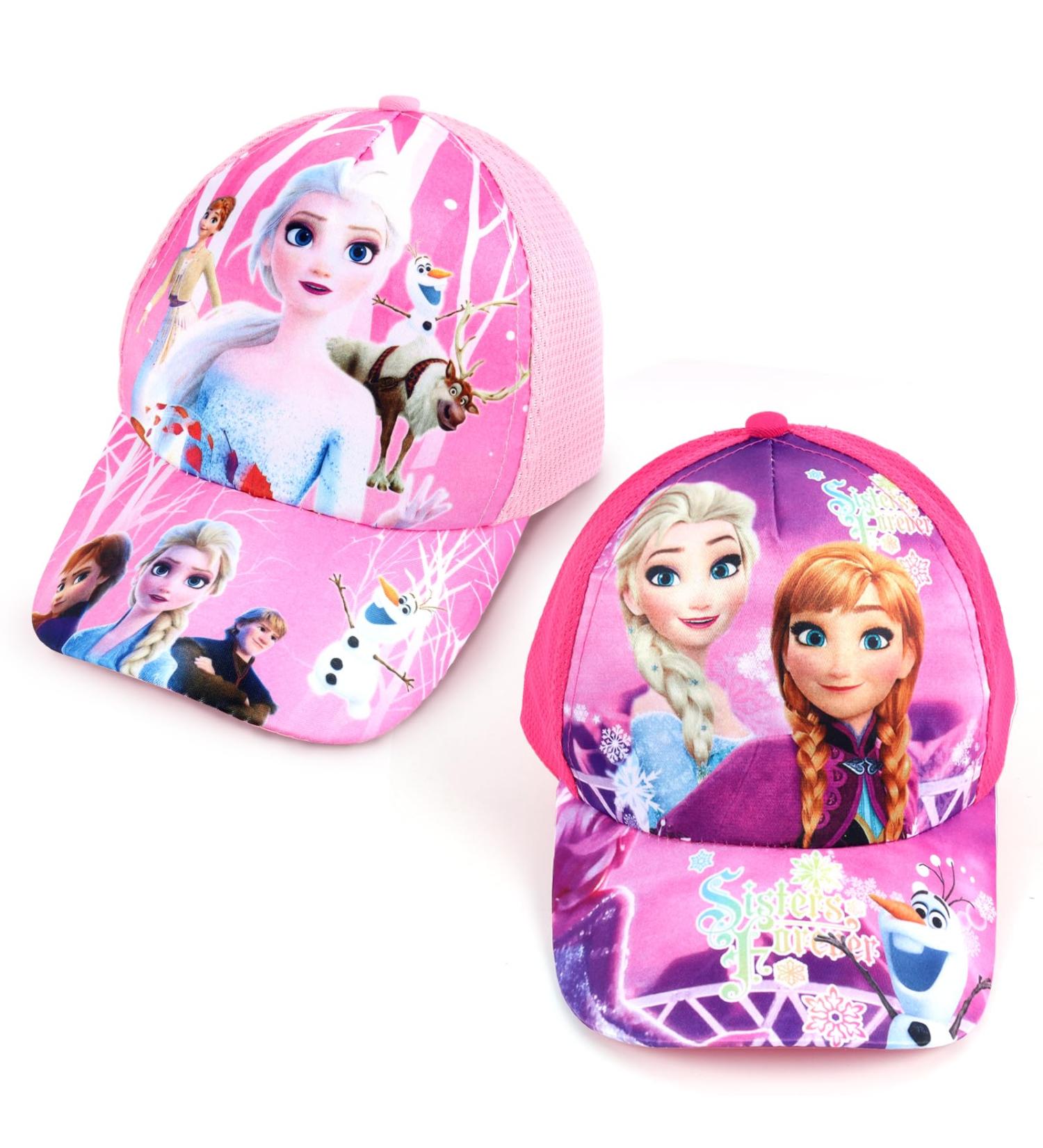 Buy Froze Baseball Cap for Girls | 2-Piece Summer Adjustable Hats with Cartoon Print & UV Protection - Buy Online on GoSupps.com