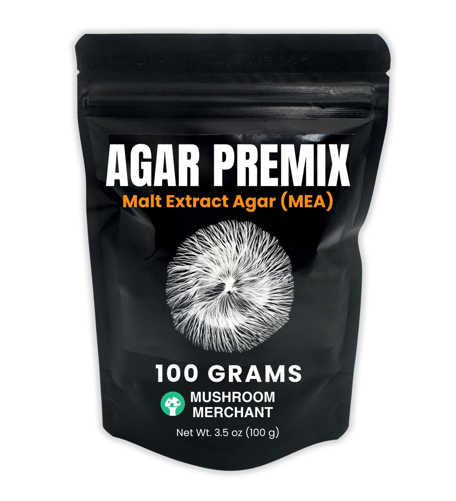 Malt Extract Agar (MEA) Premix (100 Grams) | MEA Premix Makes 100 Agar Plates | Agar Premix for Mushroom Mycelium | Make Agar Petri Dishes for Mycology - Buy Online on GoSupps.com